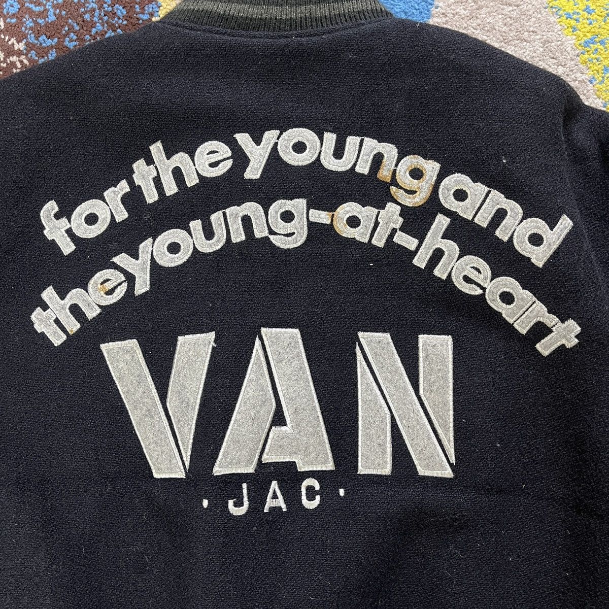 Leather × Vintage Vintage Quilted Leather Letterman Varsity Jacket By VAN Size US L / EU 52-54 / 3 - 10 Thumbnail
