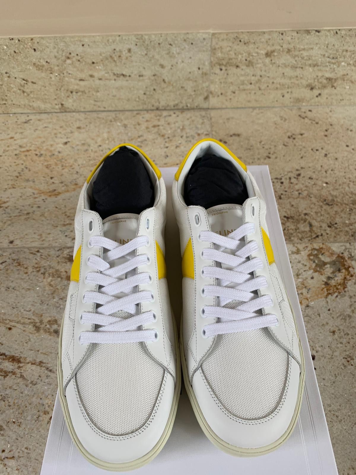 Celine Triomphe Low Top in Black & Yellow Size US 6 / EU 39 - 10 Thumbnail