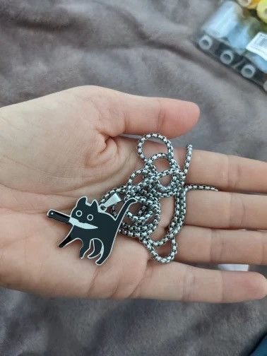 Jewelry Hip Hop Titanium Steel Killer Cat Necklace Size ONE SIZE - 3 Thumbnail