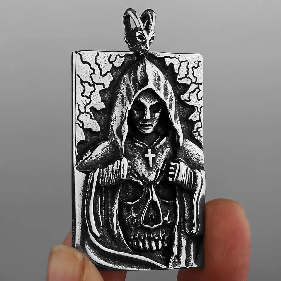 Jewelry Pirate Cross Card Skull Pendant Necklace Size ONE SIZE - 2 Thumbnail