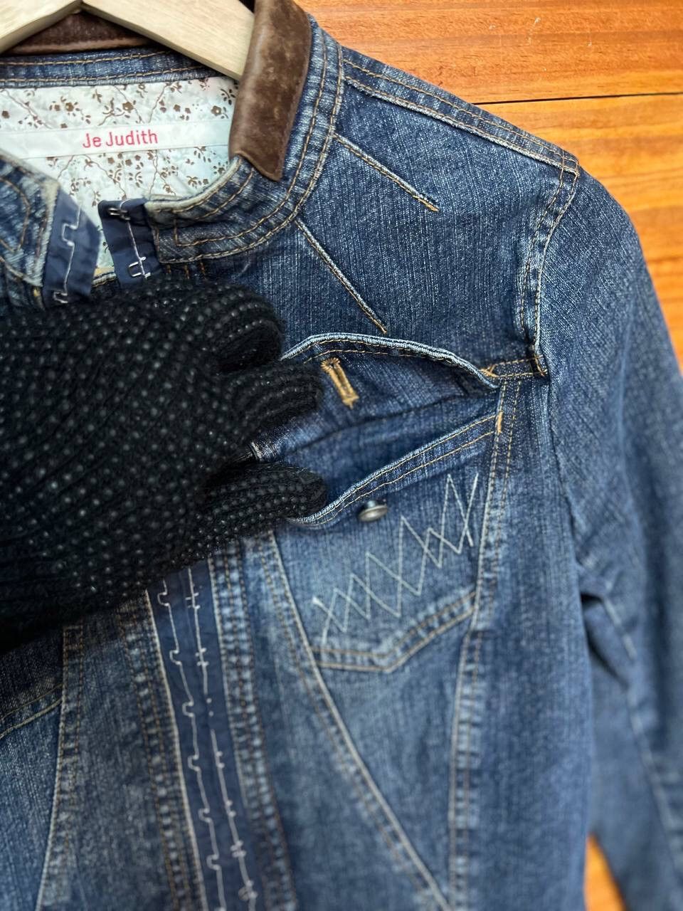 Other JE JUDITH WOMEN DENIM JACKET MADE IN JAPAN Size US XS / EU 42 / 0 - 4 Thumbnail