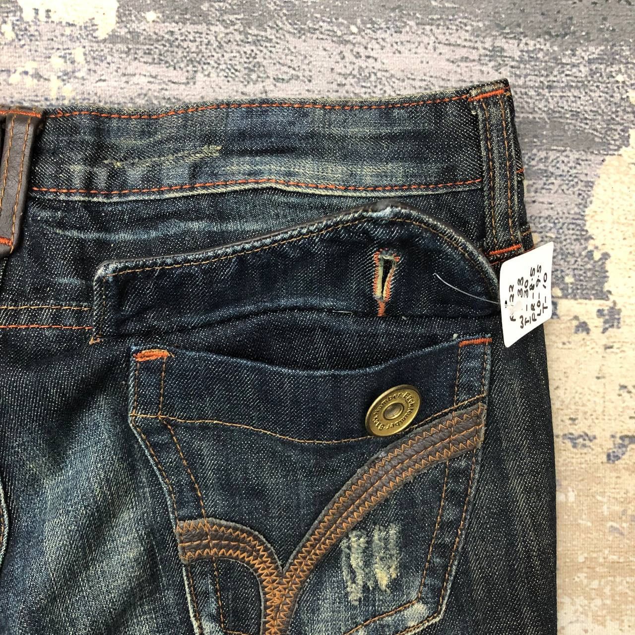 Japanese Brand P122 JAPAN BACK NUMBER FLARED DENIM Size US 33 - 6 Thumbnail