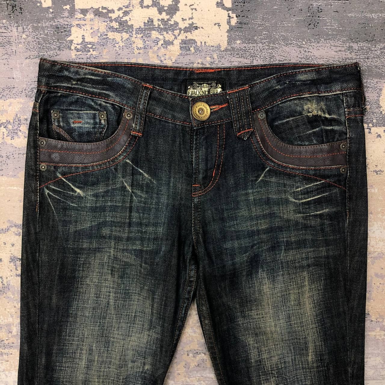 Japanese Brand P122 JAPAN BACK NUMBER FLARED DENIM Size US 33 - 3 Thumbnail