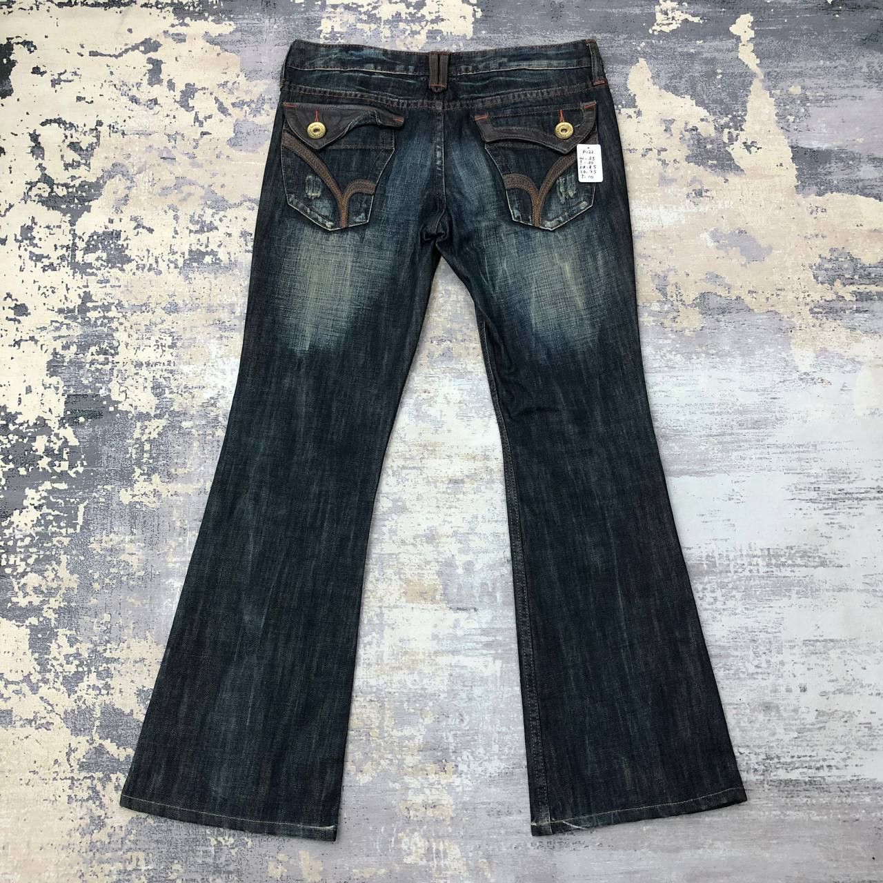 Japanese Brand P122 JAPAN BACK NUMBER FLARED DENIM Size US 33 - 1 Thumbnail