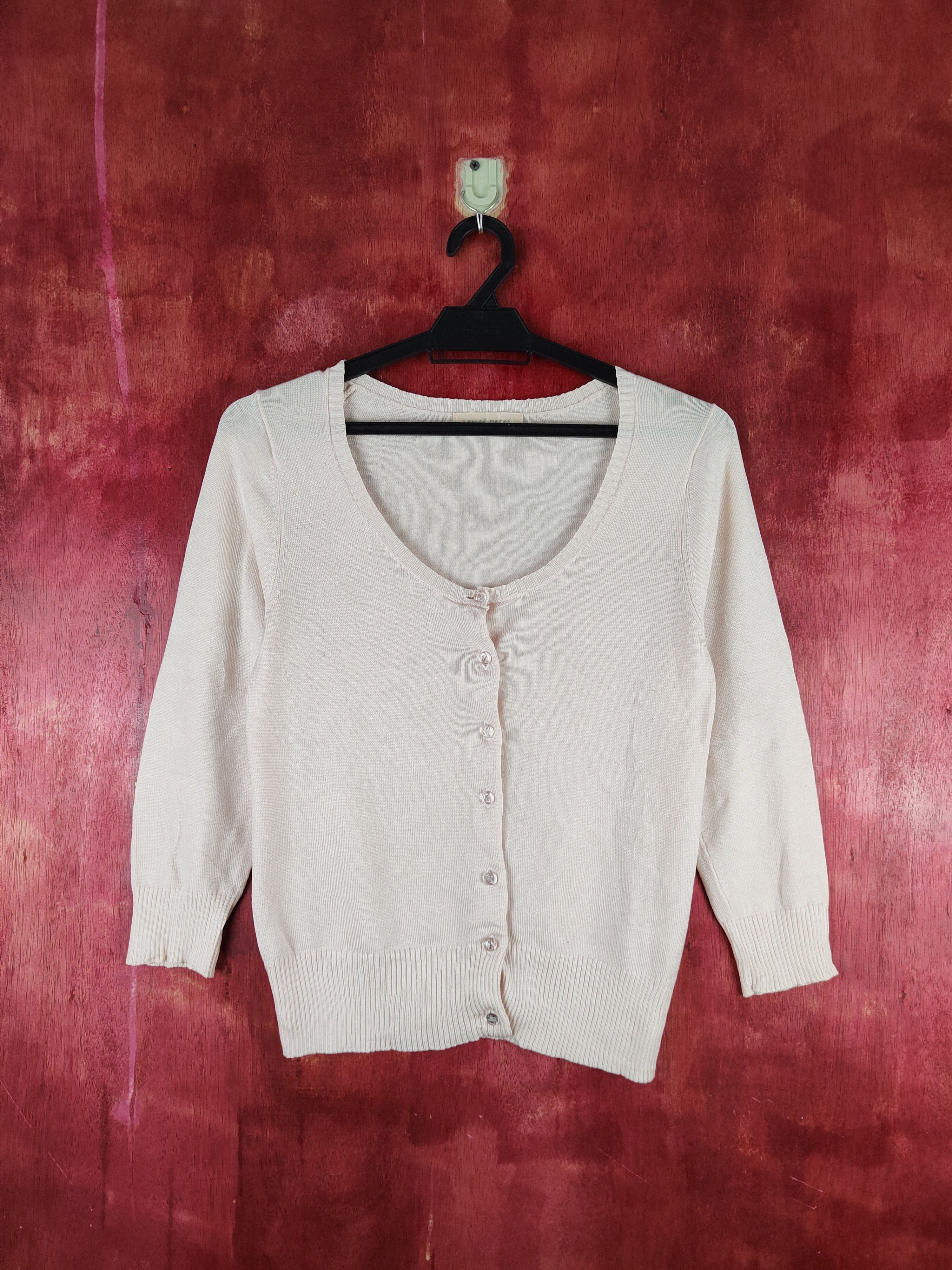 Japanese Brand Laissé Passé Soft Pink Cardigan #S894 Size S / US 4 / IT 40 - 1 Thumbnail