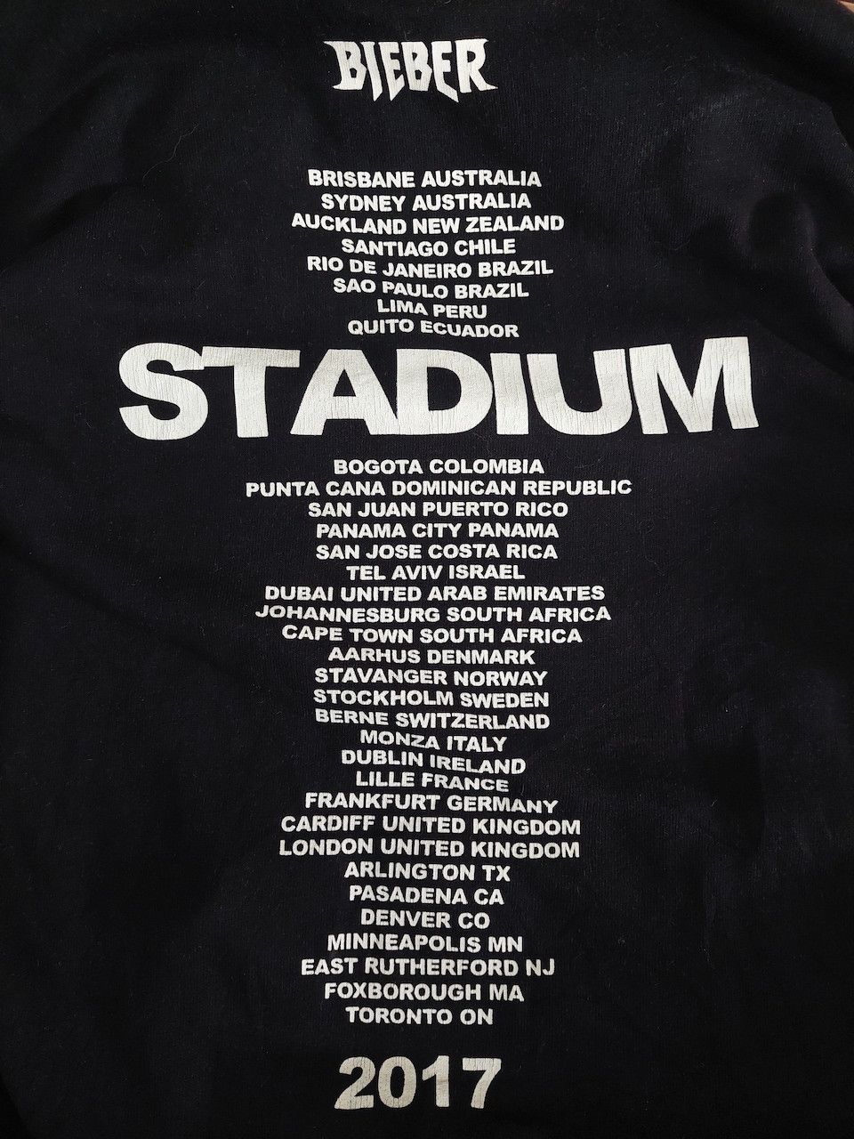Band Tees × Justin Bieber Justin Bieber Stadium Tour 2017 Concert Hoodie Size US M / EU 48-50 / 2 - 12 Thumbnail