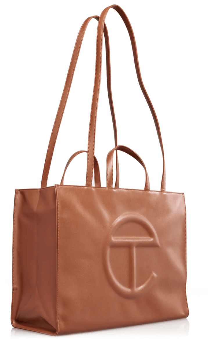 telfar tan large tote bag