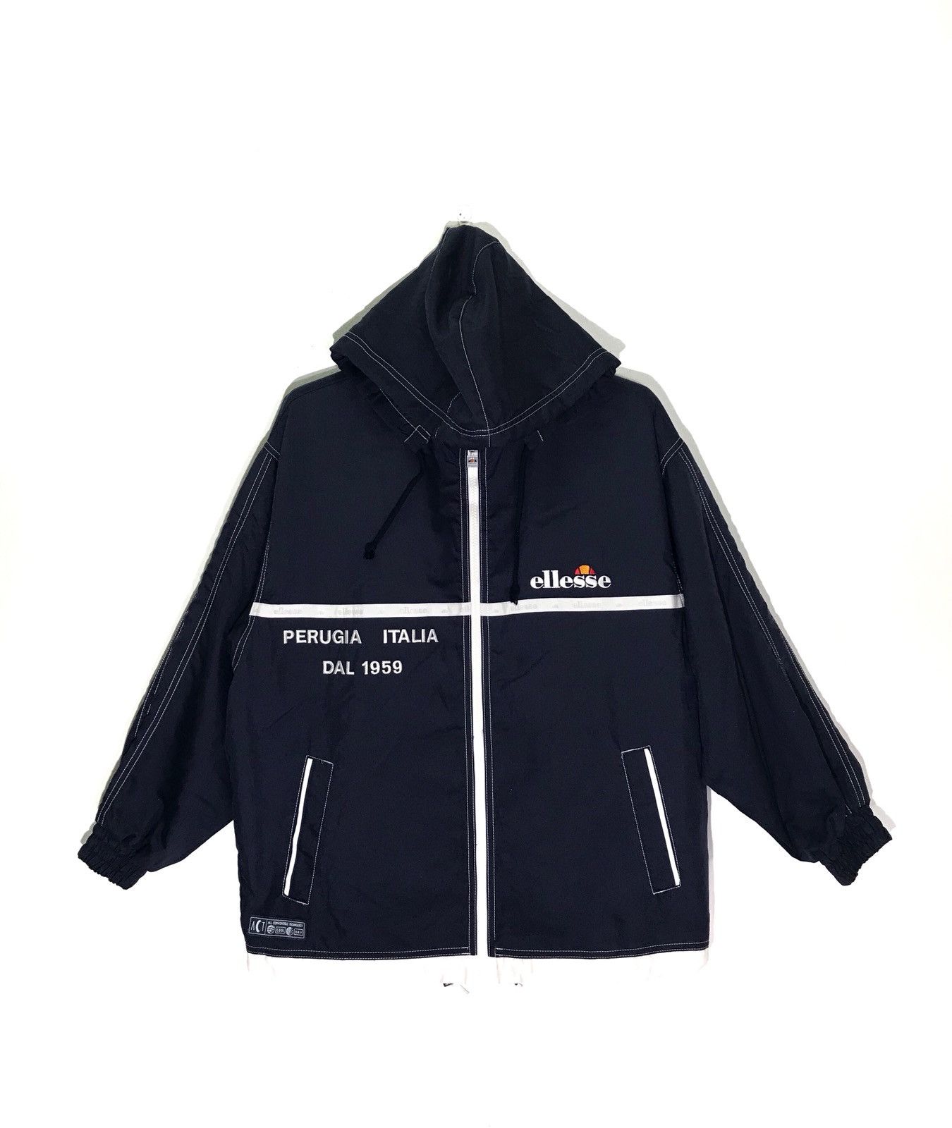 Ellesse × Vintage Vintage Ellesse Spell Out Embroidered Hooded Windbreaker Size US S / EU 44-46 / 1 - 1 Thumbnail