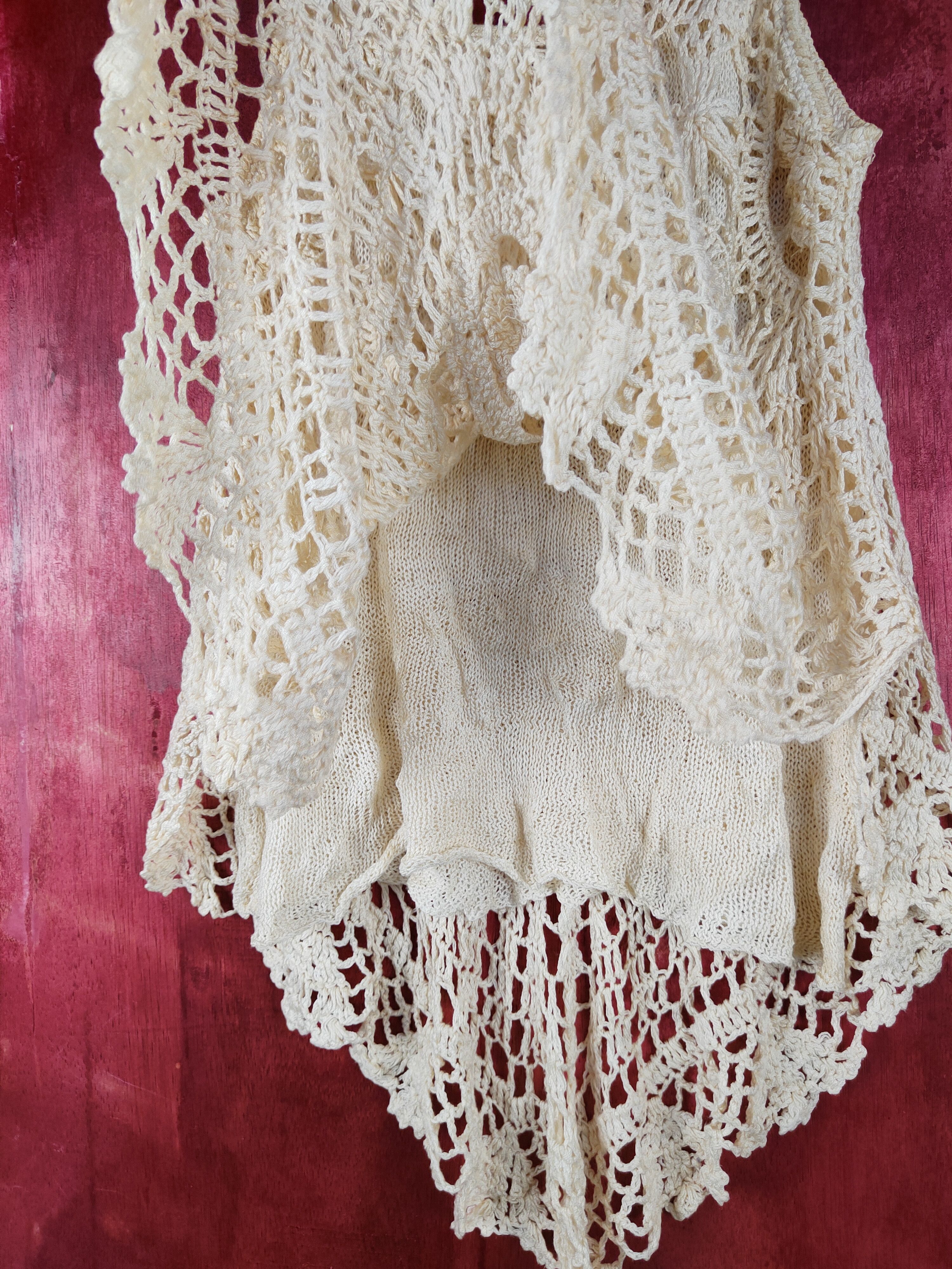 Grailed Japan Beige Crochet Meshnet Knit Tank Tops #S1031 Size S / US 4 / IT 40 - 3 Thumbnail