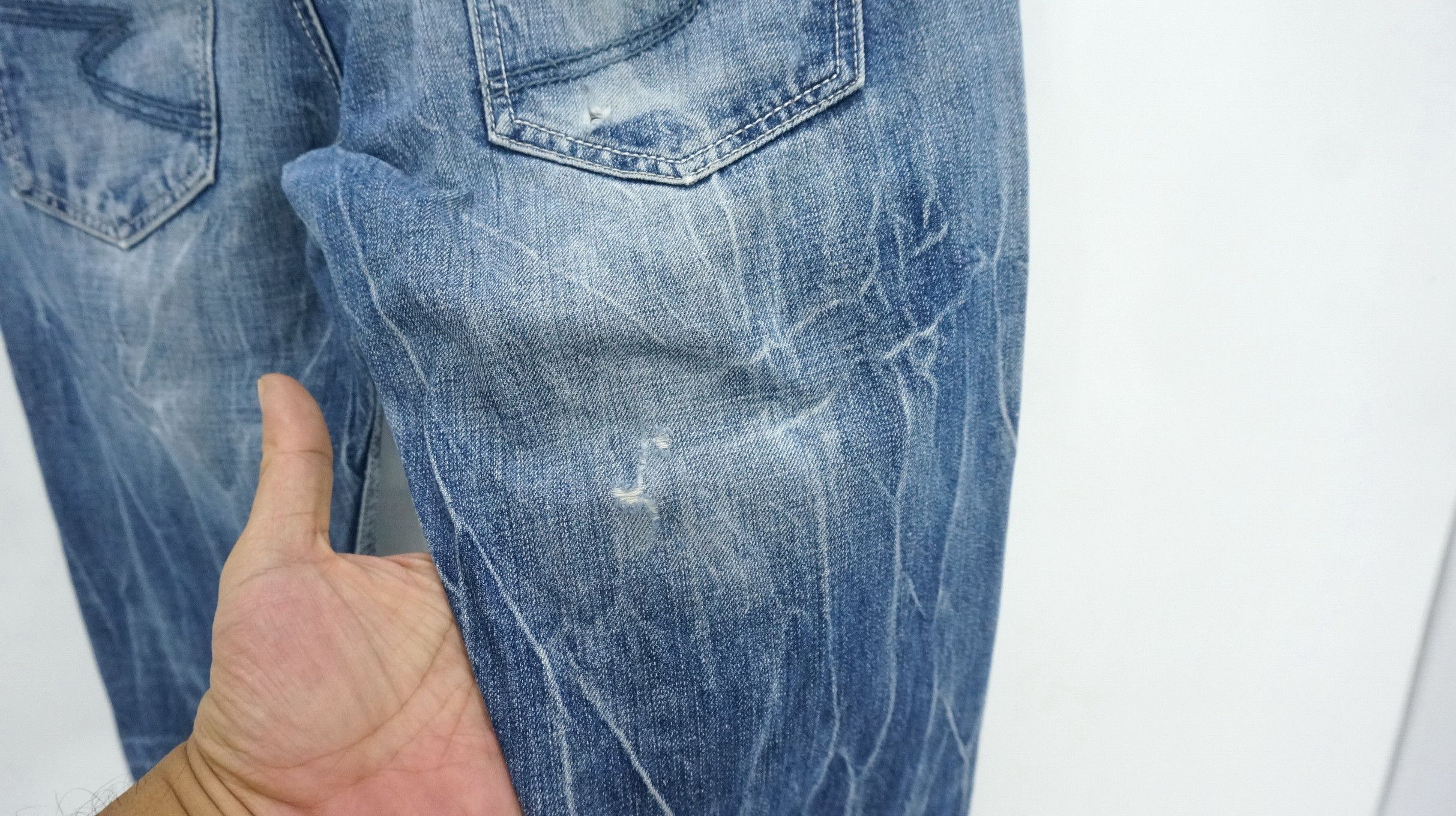 semanticdesign VTG 🔥 SEMANTIC Rivetted Flared Distressed Jeans Size US 30 / EU 46 - 10 Thumbnail