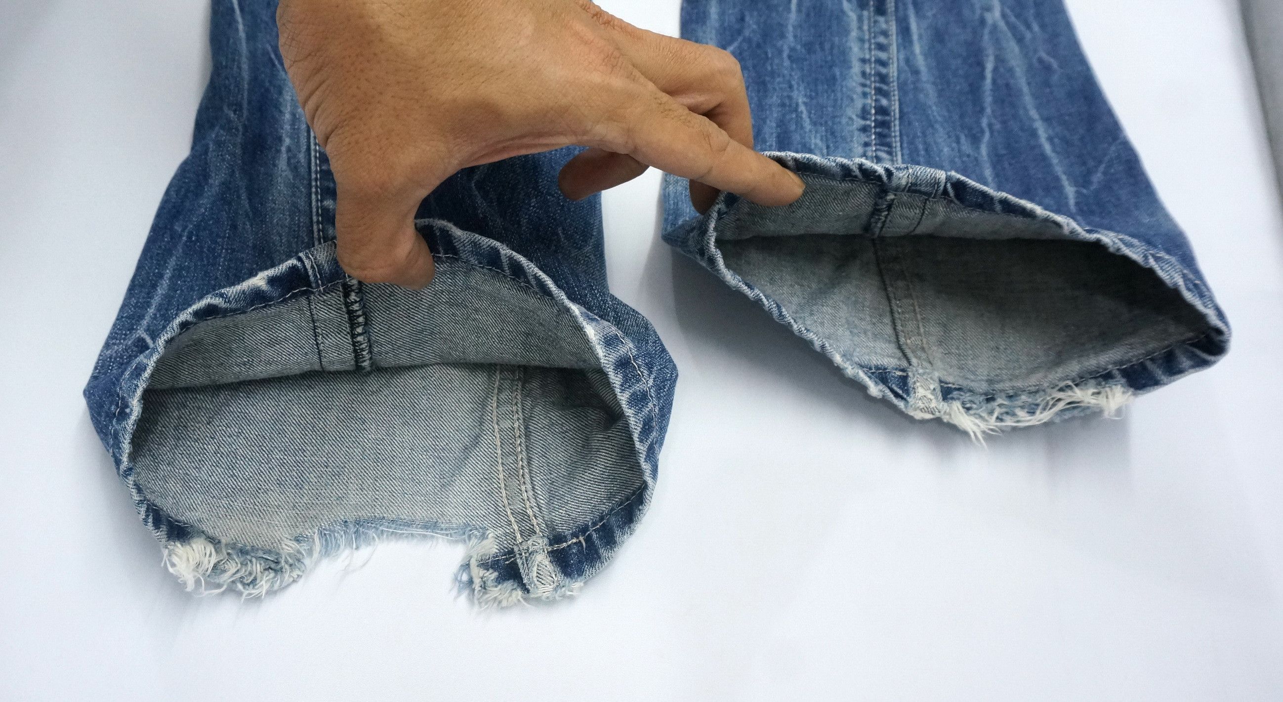 semanticdesign VTG 🔥 SEMANTIC Rivetted Flared Distressed Jeans Size US 30 / EU 46 - 20 Thumbnail