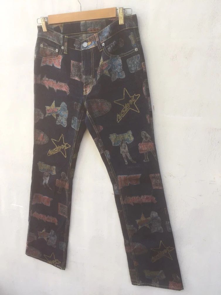 Hysteric Glamour HYSTERIC GLAMOUR pants full print distressed denim japanese Size US 30 / EU 46 - 3 Thumbnail
