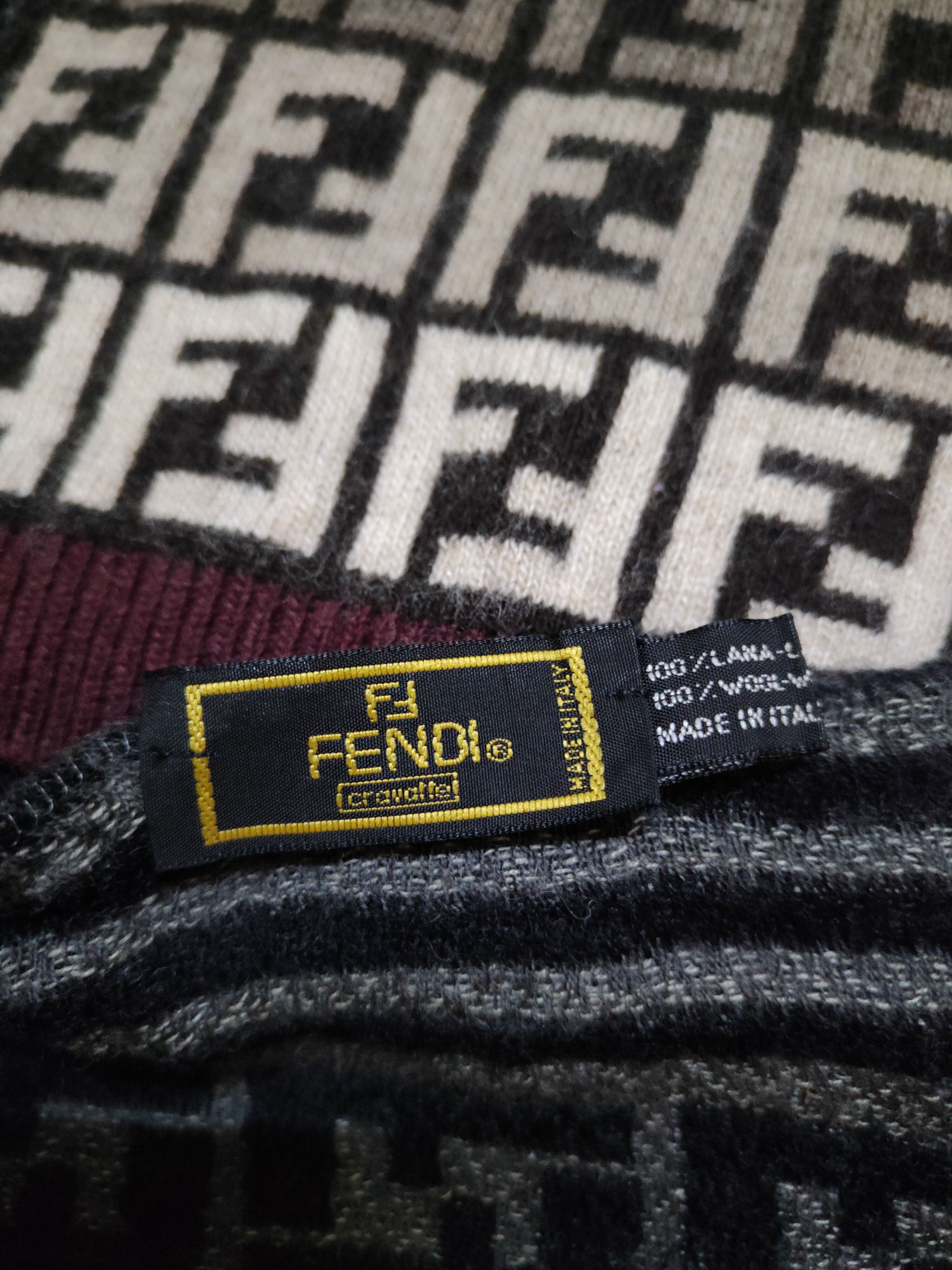 Fendi Fendi Black Muffler Scarves #S1046 Size ONE SIZE - 12 Thumbnail