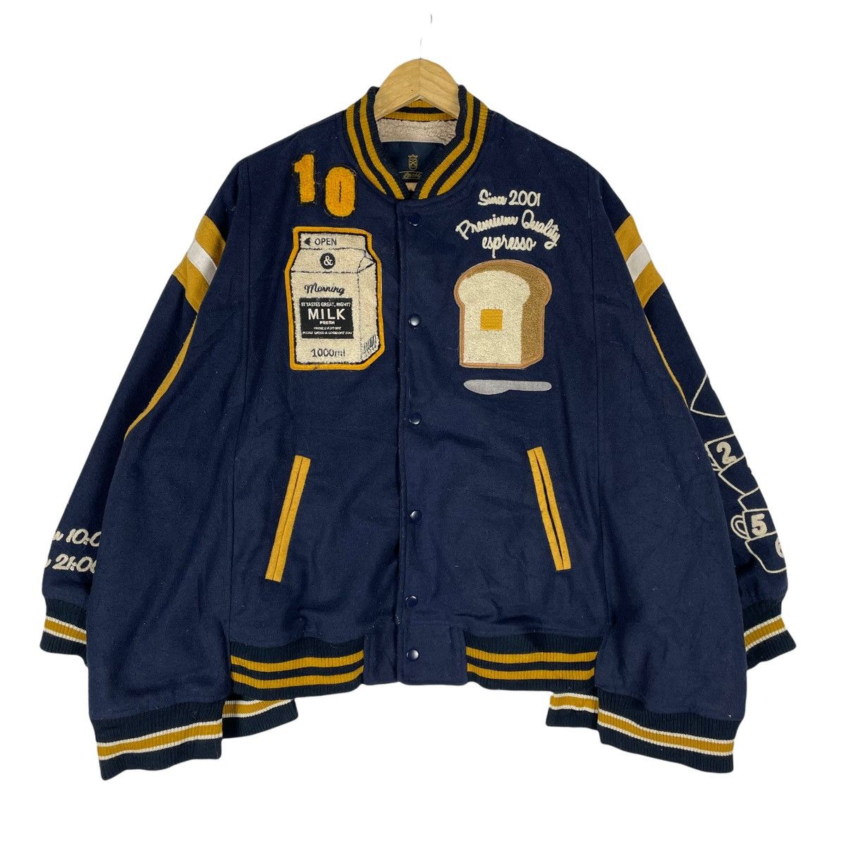 Japanese Brand ❄️RIVET & SURGE Japan Sherpa Varsity Button Jacket Size US XL / EU 56 / 4 - 2 Thumbnail