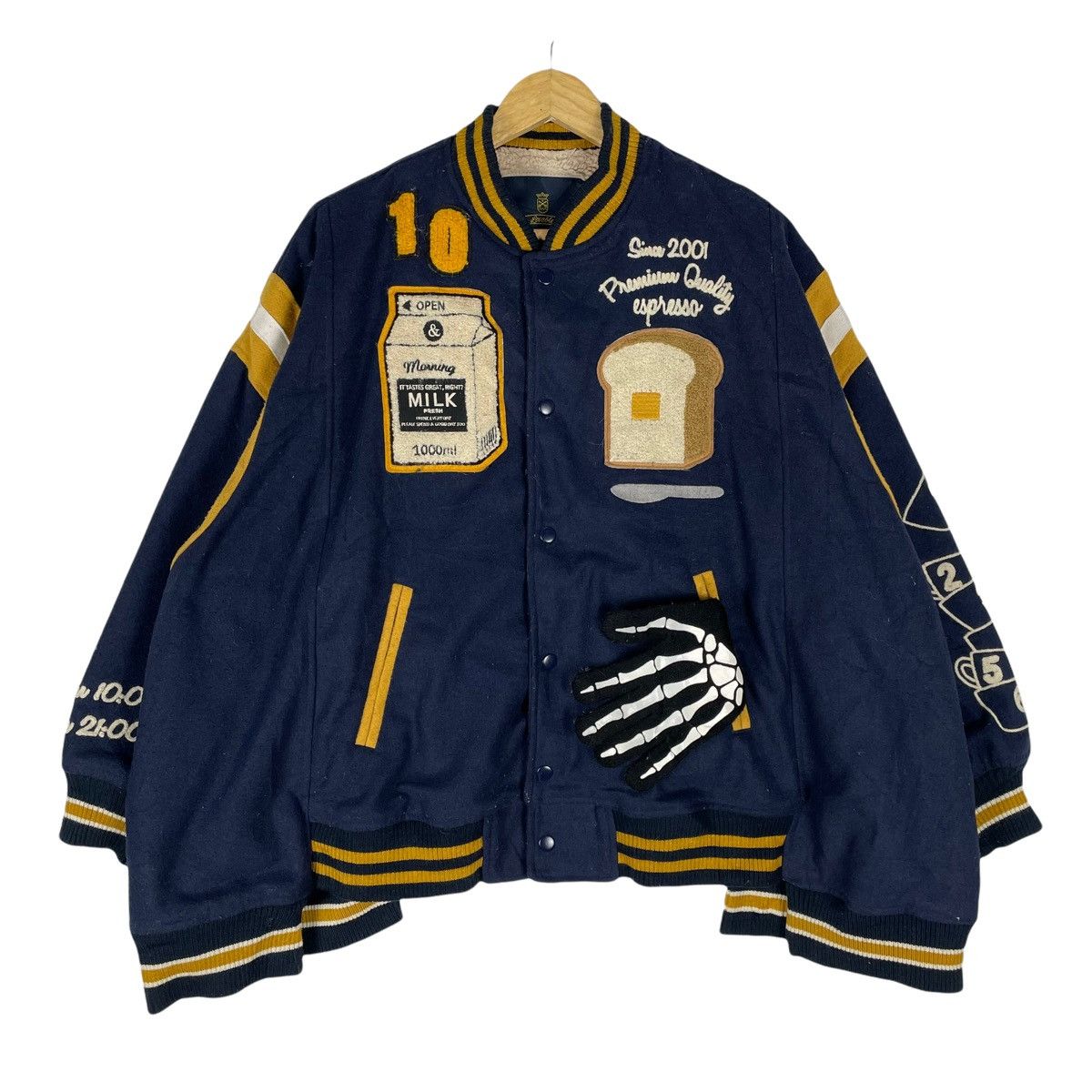 Japanese Brand ❄️RIVET & SURGE Japan Sherpa Varsity Button Jacket Size US XL / EU 56 / 4 - 1 Thumbnail