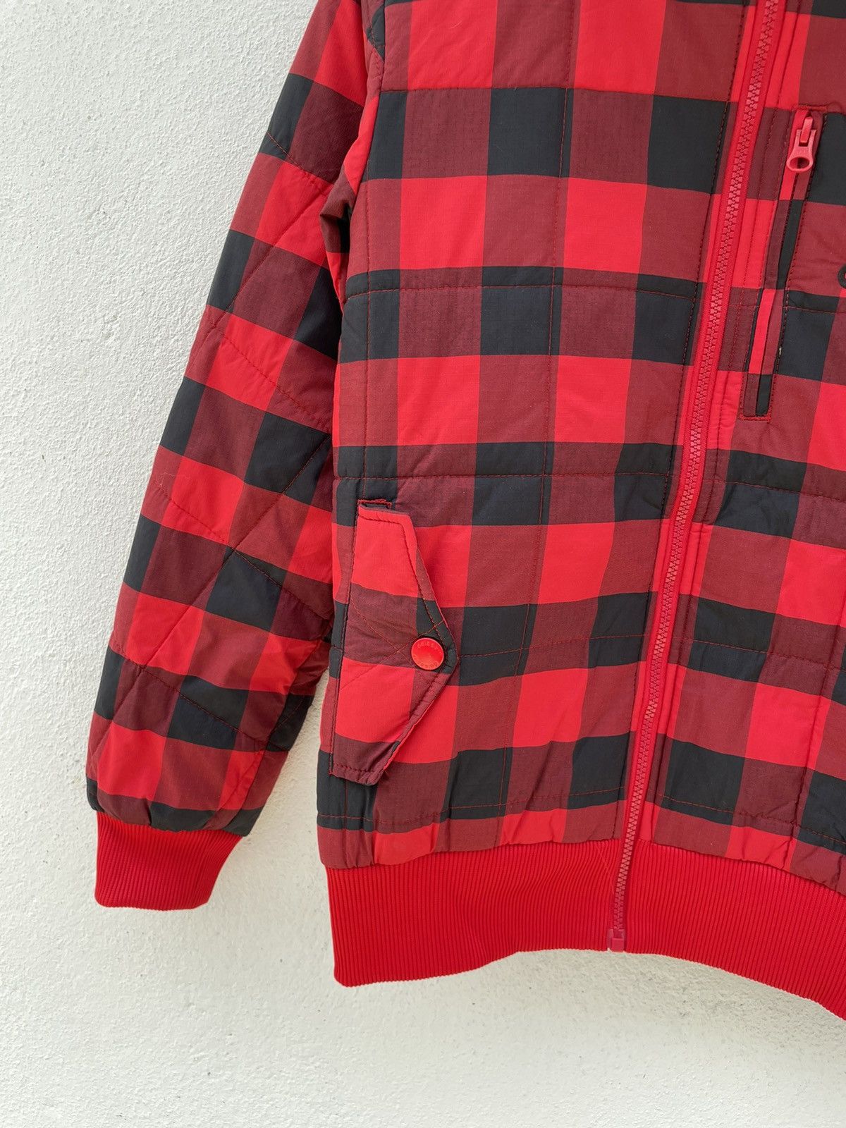 Adidas Adidas Trefoil Checker Red Hooded Jacket Size US XS / EU 42 / 0 - 3 Thumbnail