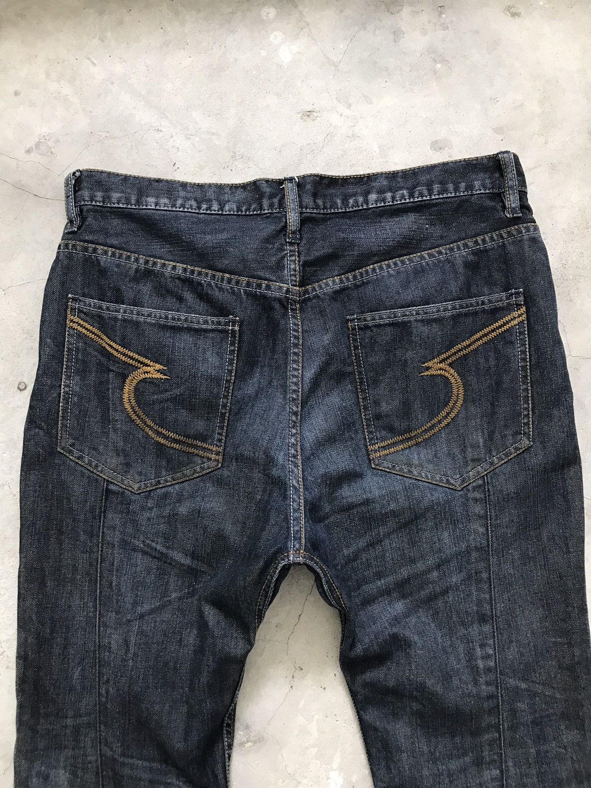 Japanese Brand SEMANTIC DESIGN JAPAN Whiskers Cropped Denim Jeans Size US 32 / EU 48 - 13 Thumbnail