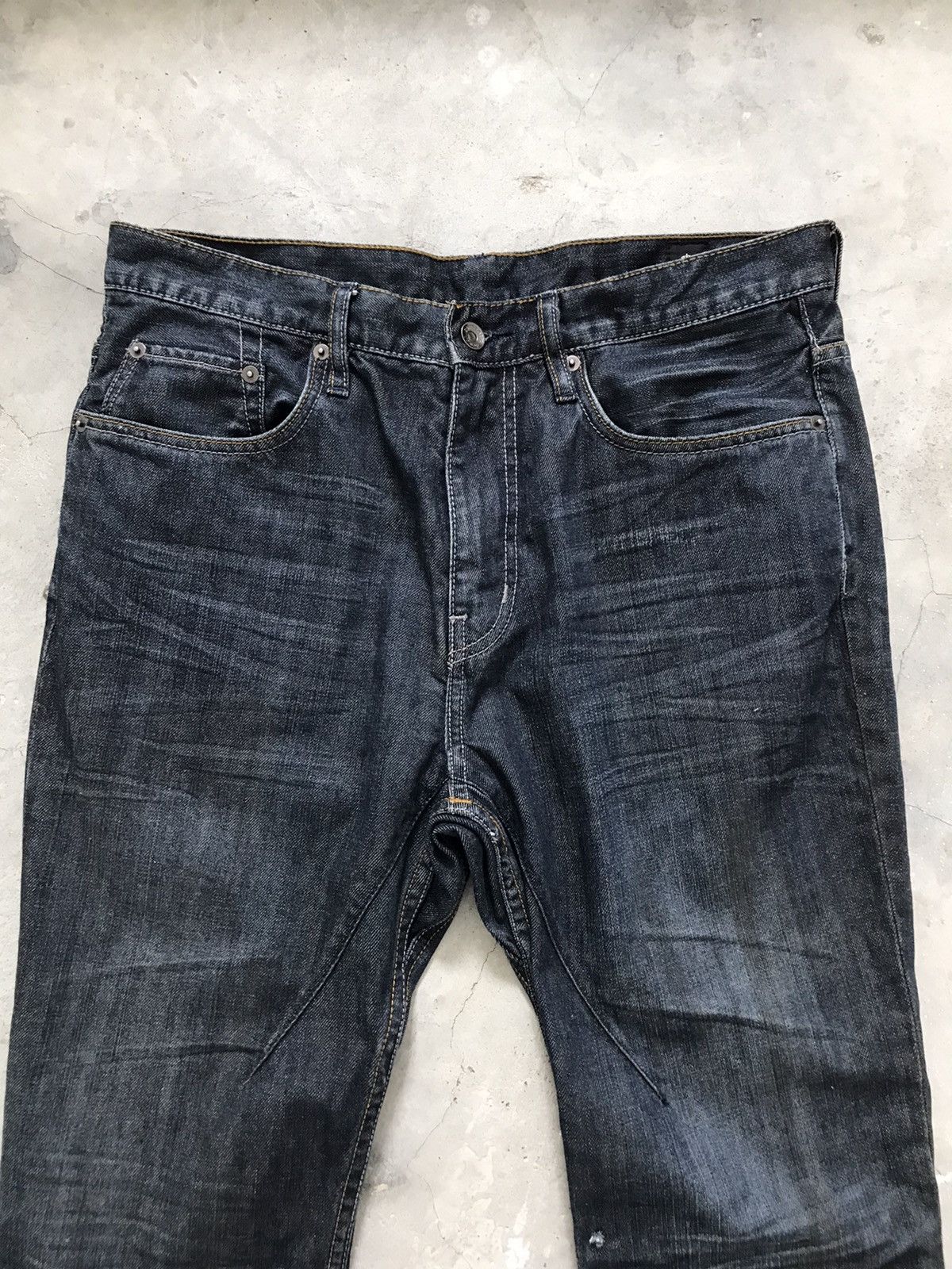 Japanese Brand SEMANTIC DESIGN JAPAN Whiskers Cropped Denim Jeans Size US 32 / EU 48 - 4 Thumbnail