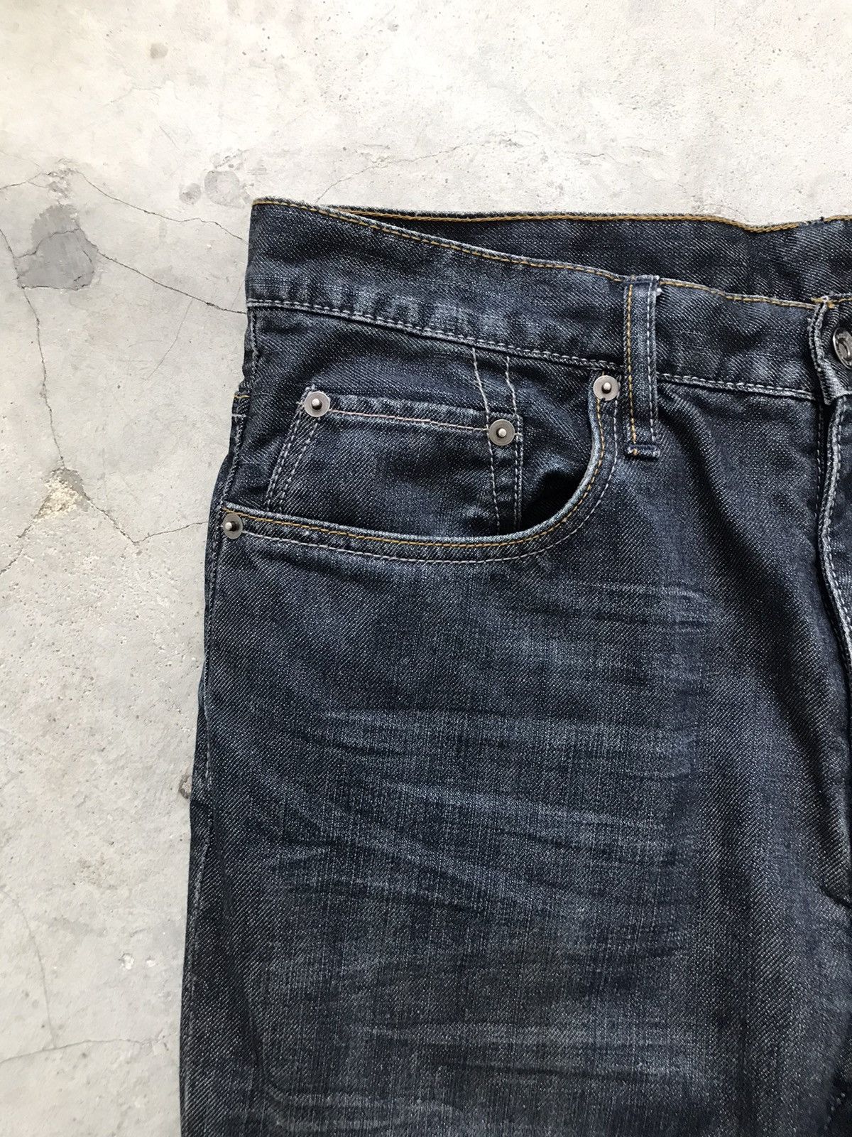 Japanese Brand SEMANTIC DESIGN JAPAN Whiskers Cropped Denim Jeans Size US 32 / EU 48 - 5 Thumbnail