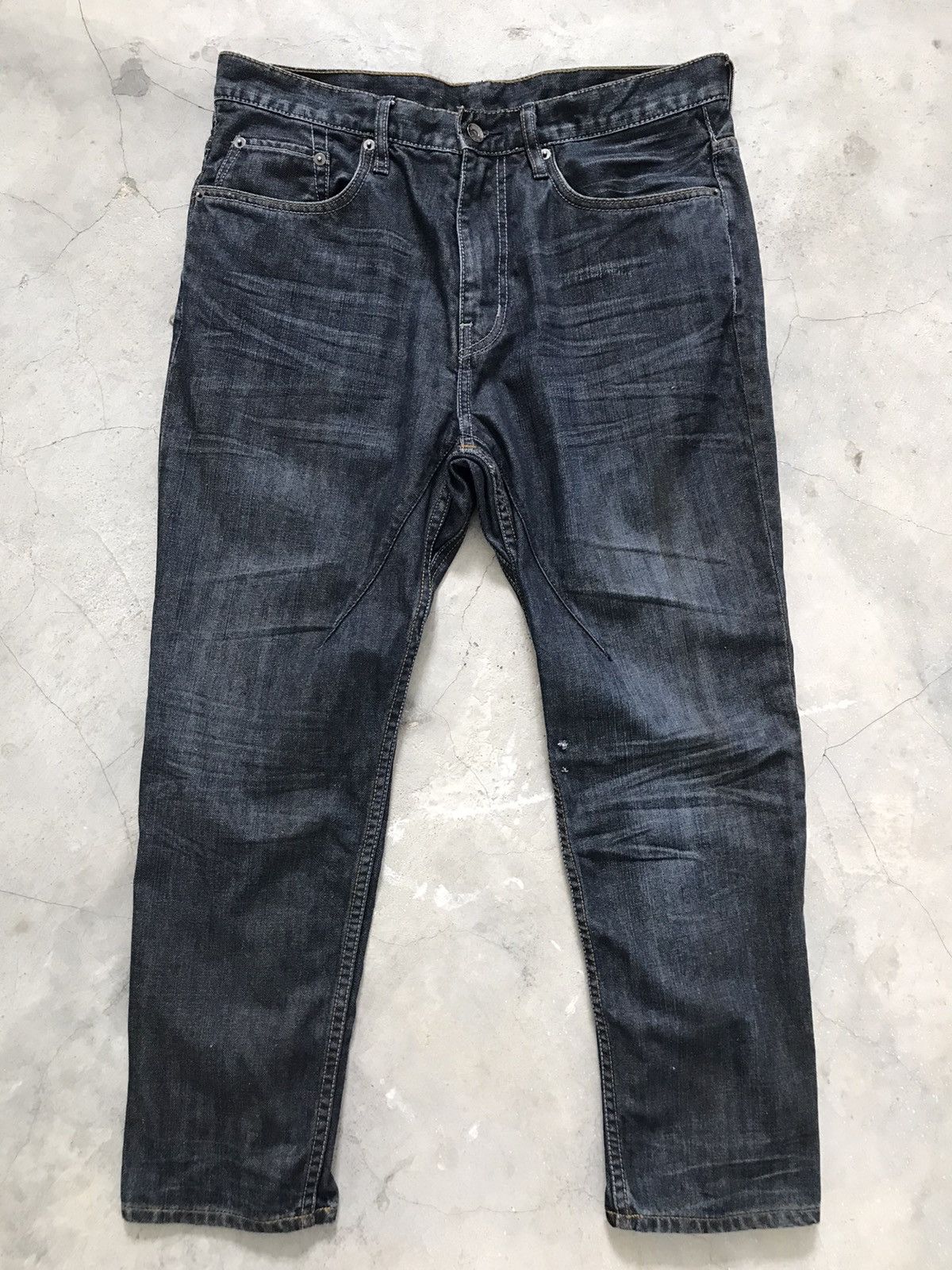 Japanese Brand SEMANTIC DESIGN JAPAN Whiskers Cropped Denim Jeans Size US 32 / EU 48 - 1 Thumbnail