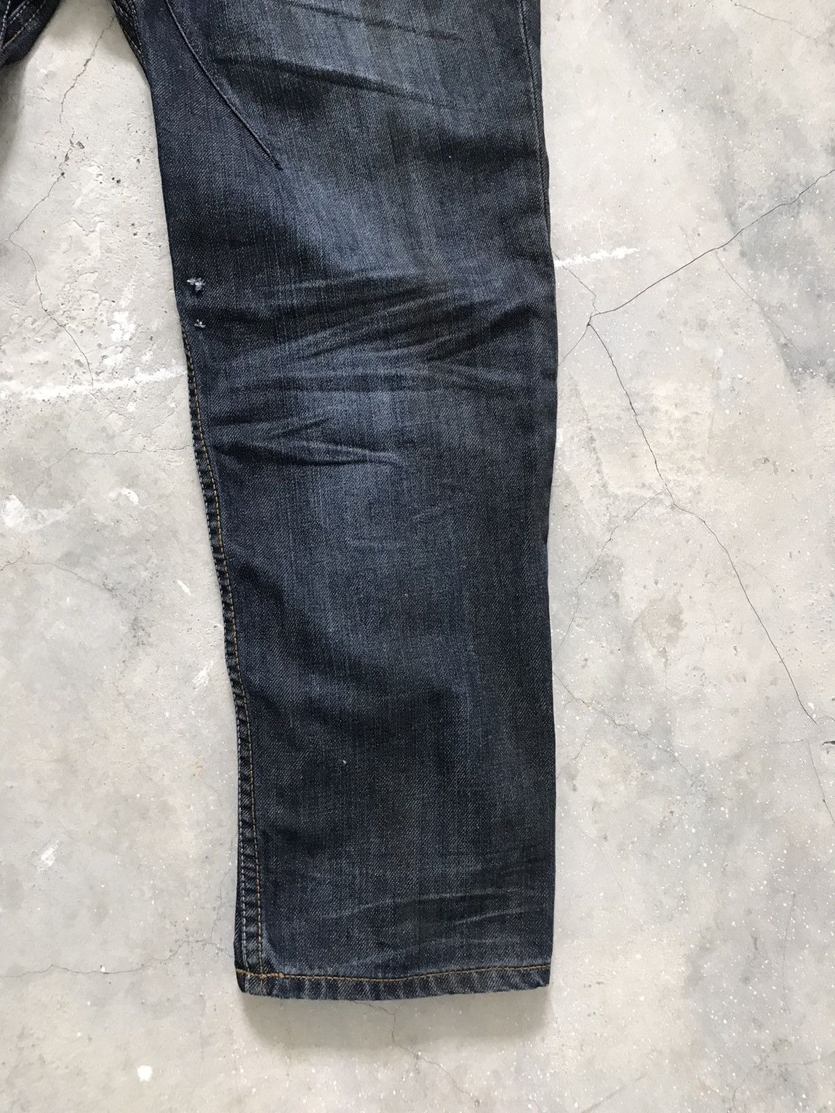 Japanese Brand SEMANTIC DESIGN JAPAN Whiskers Cropped Denim Jeans Size US 32 / EU 48 - 2 Thumbnail