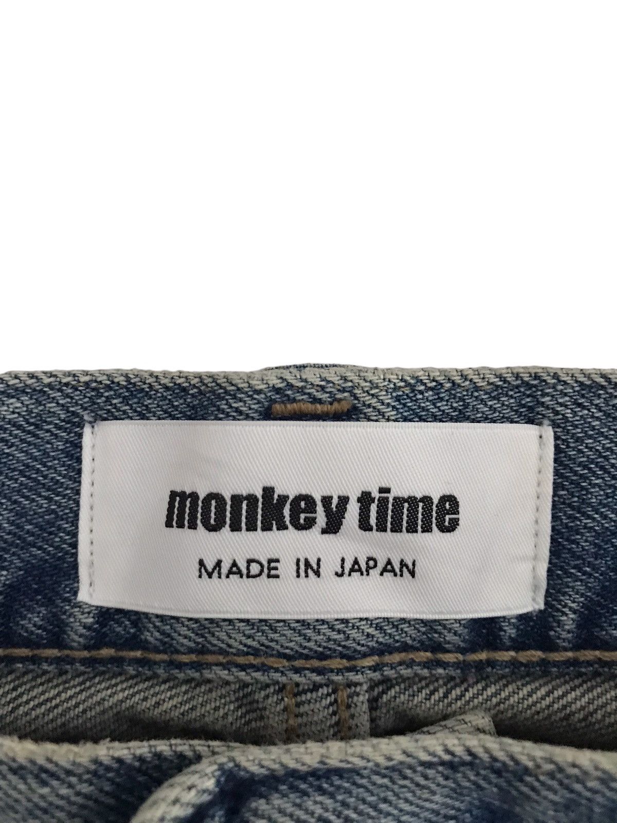 monkey time Monkey Time Japan Ripped Slim Selvedge Denim Jeans Size US 31 - 6 Thumbnail
