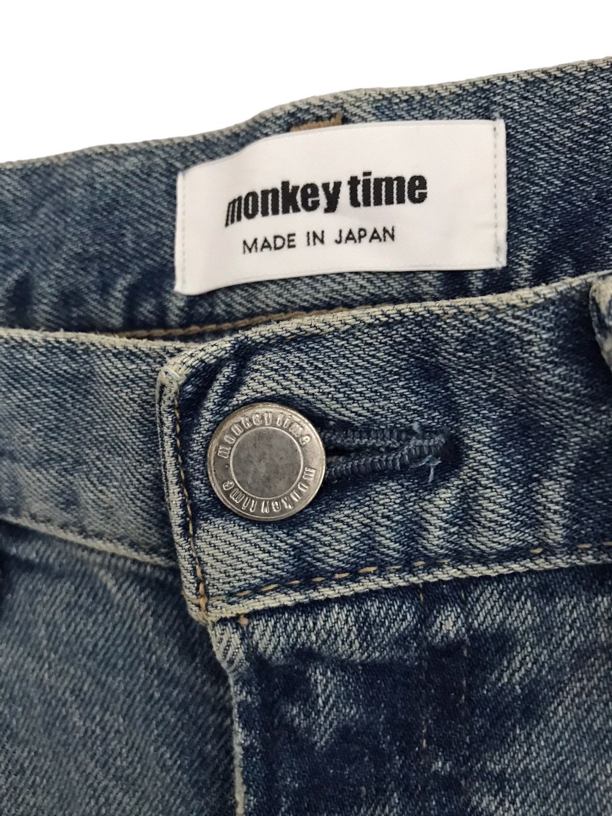 monkey time Monkey Time Japan Ripped Slim Selvedge Denim Jeans Size US 31 - 5 Thumbnail