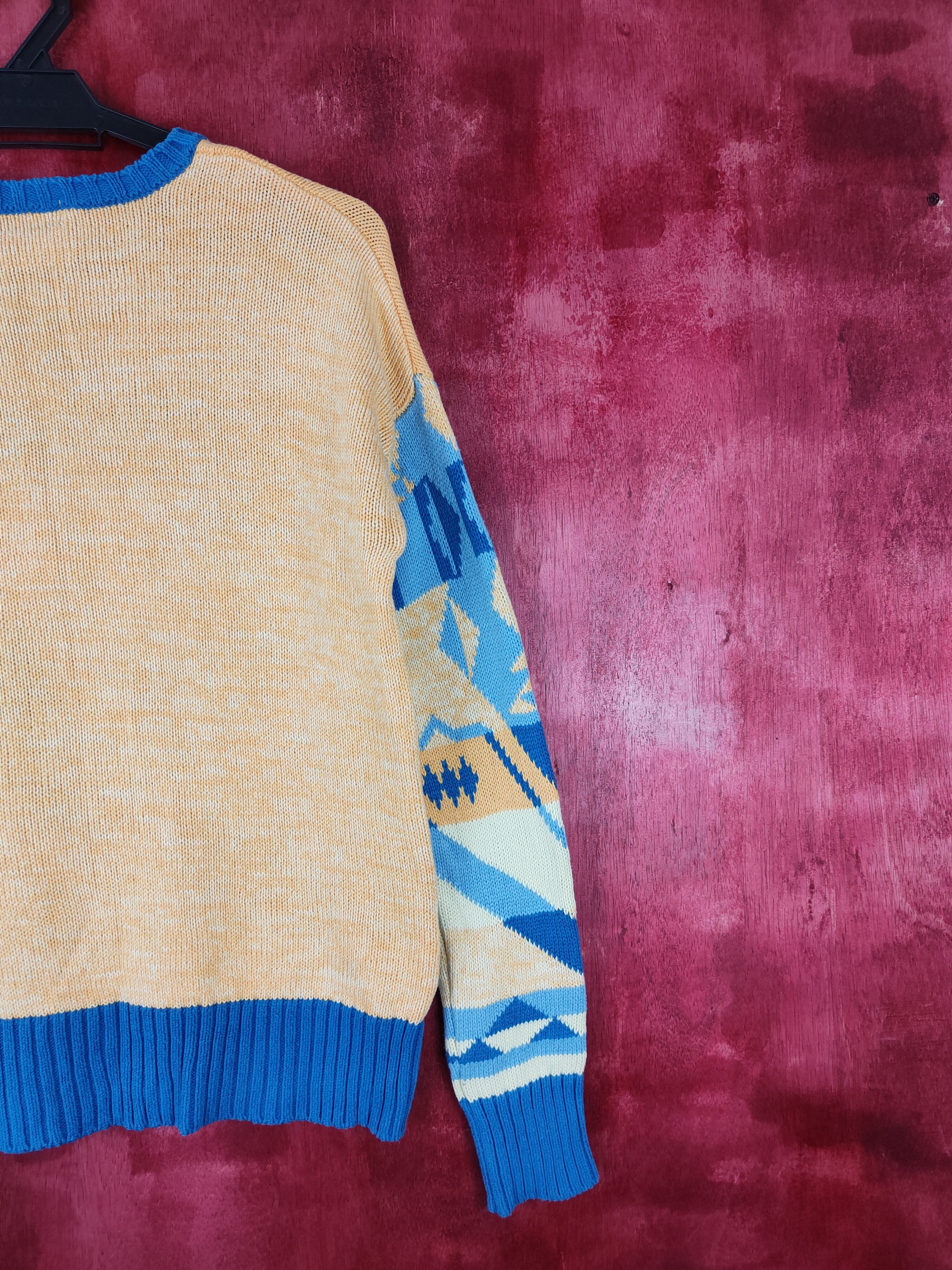 Beams Plus Beams Heart Blue/Yellow Knitwear sweatshirt navajo #5328 Size M / US 6-8 / IT 42-44 - 7 Thumbnail
