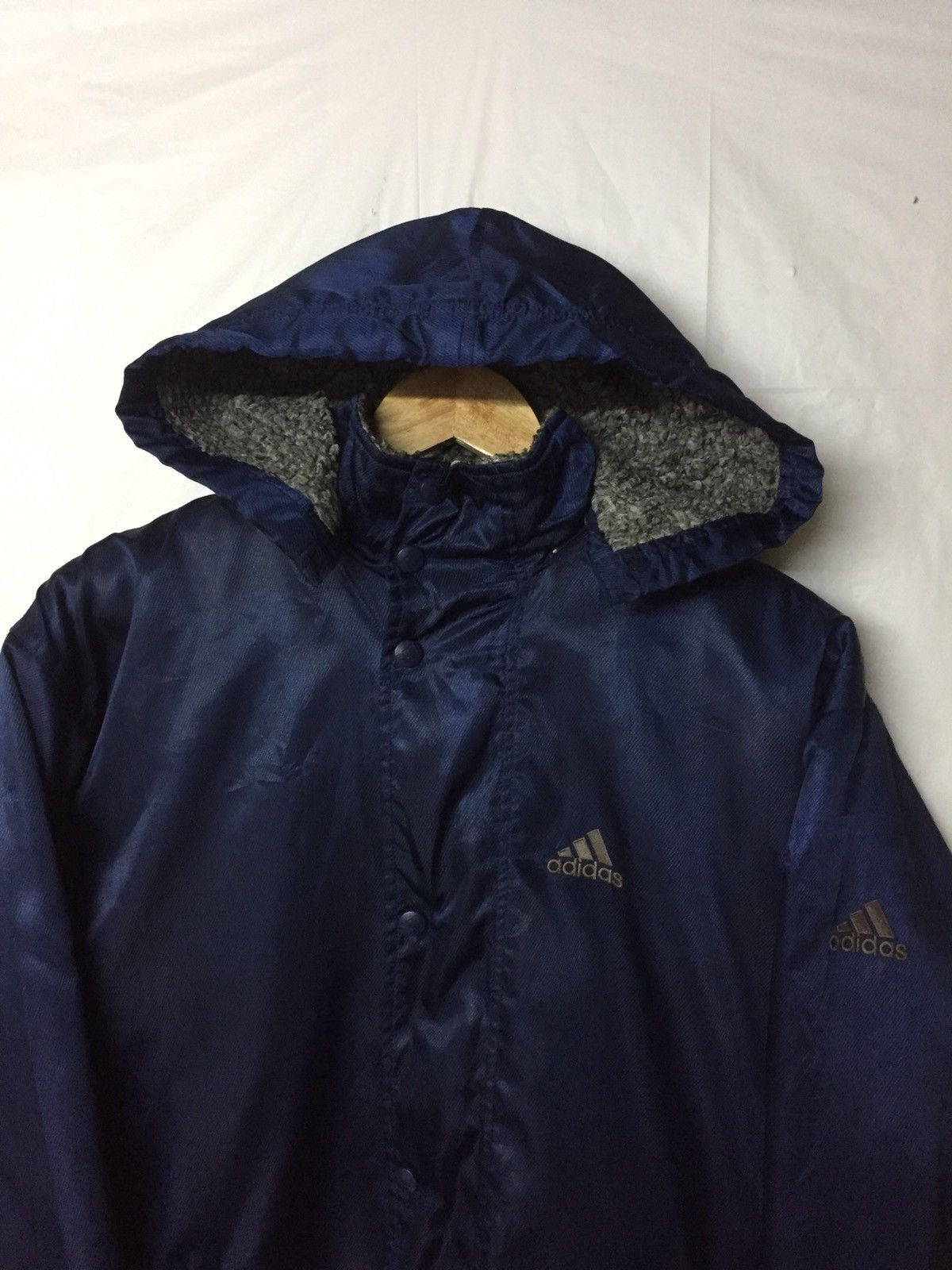 Adidas × Vintage Urgent Sale!! Vintage Adidas Long Jacket Nice Design /25 Size US S / EU 44-46 / 1 - 5 Thumbnail