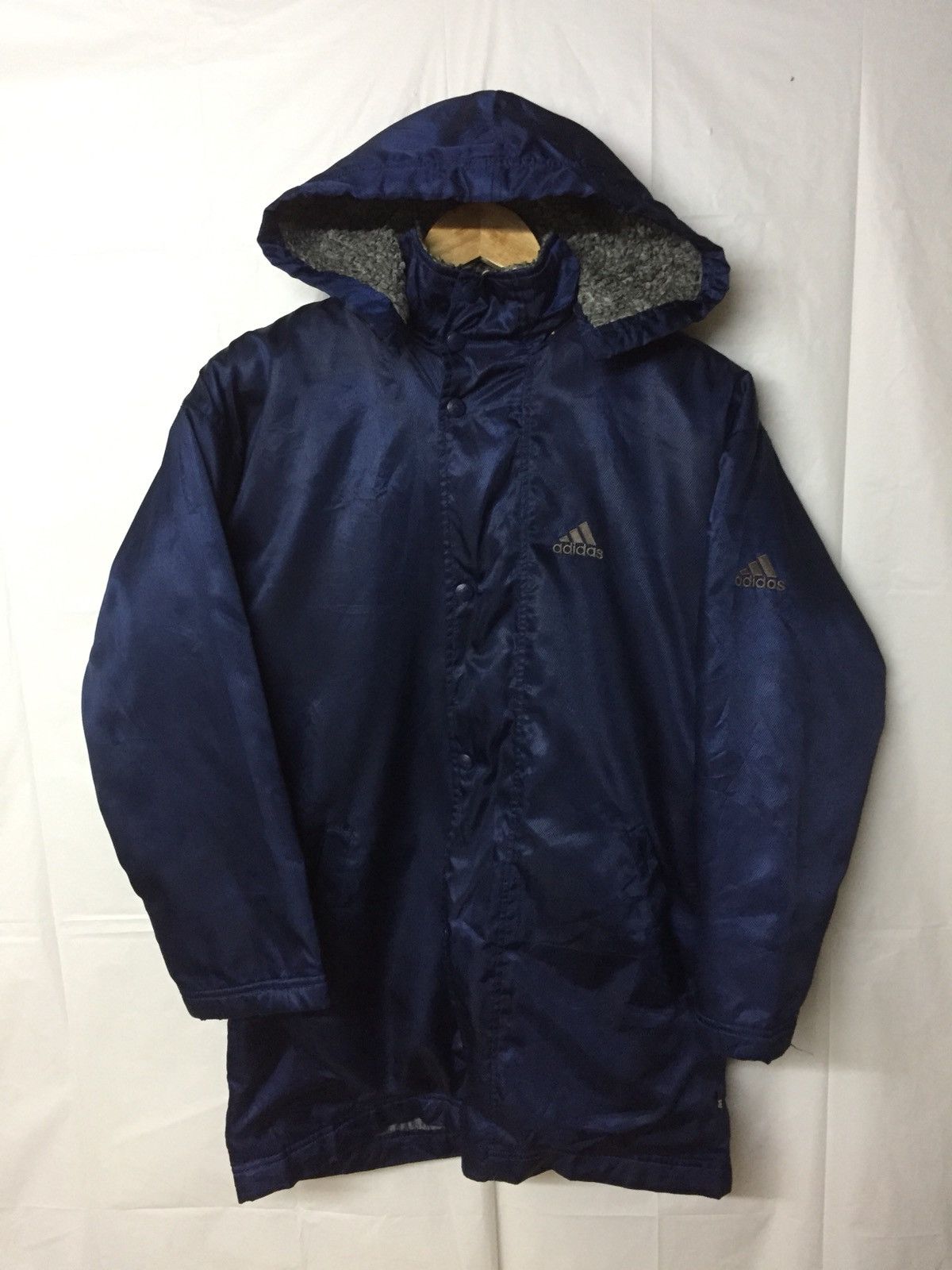 Adidas × Vintage Urgent Sale!! Vintage Adidas Long Jacket Nice Design /25 Size US S / EU 44-46 / 1 - 4 Thumbnail