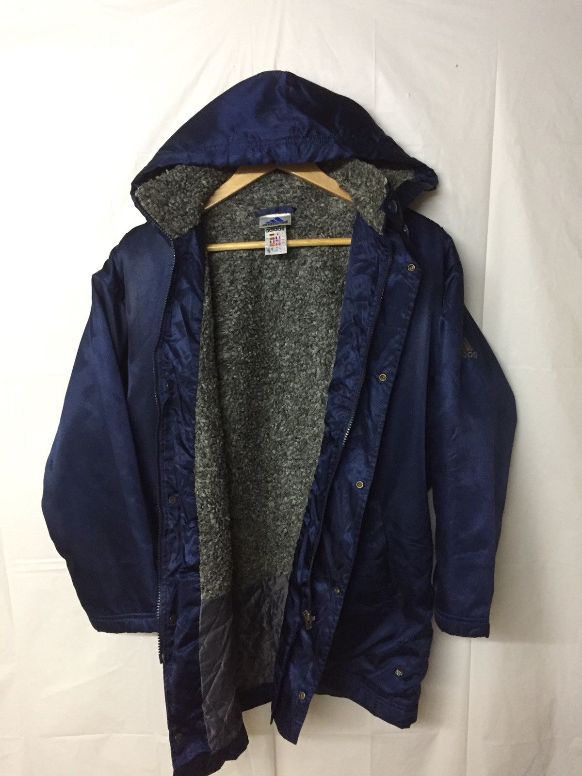 Adidas × Vintage Urgent Sale!! Vintage Adidas Long Jacket Nice Design /25 Size US S / EU 44-46 / 1 - 6 Thumbnail