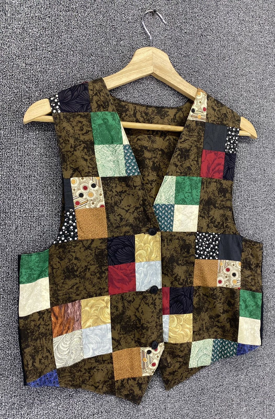 Japanese Brand Vintage Patchwork Multicolour Casual Vest Size M / US 6-8 / IT 42-44 - 2 Thumbnail
