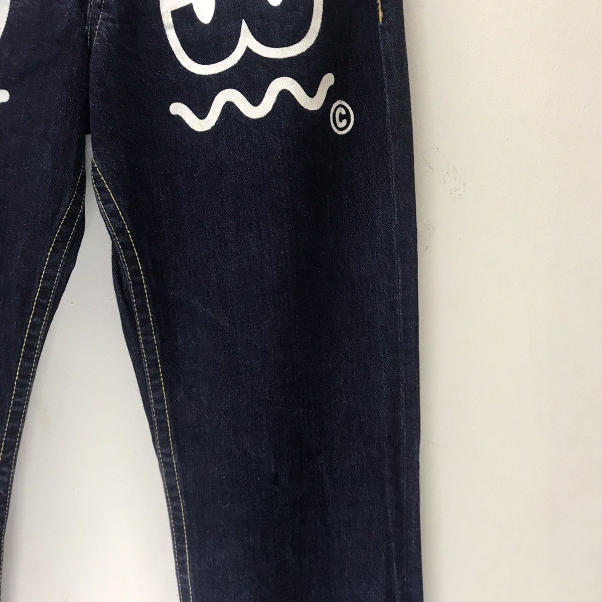 Japanese Brand Japanese Brand Co&Lu Sad Face Painter Denim Jeans Size US 32 / EU 48 - 7 Thumbnail