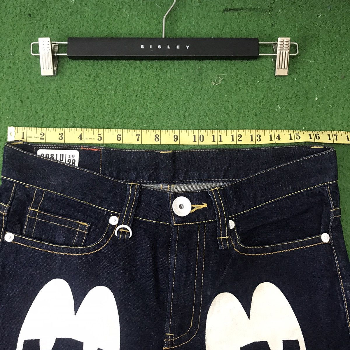 Japanese Brand Japanese Brand Co&Lu Sad Face Painter Denim Jeans Size US 32 / EU 48 - 17 Thumbnail