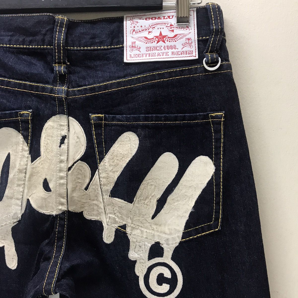 Japanese Brand Japanese Brand Co&Lu Sad Face Painter Denim Jeans Size US 32 / EU 48 - 12 Thumbnail