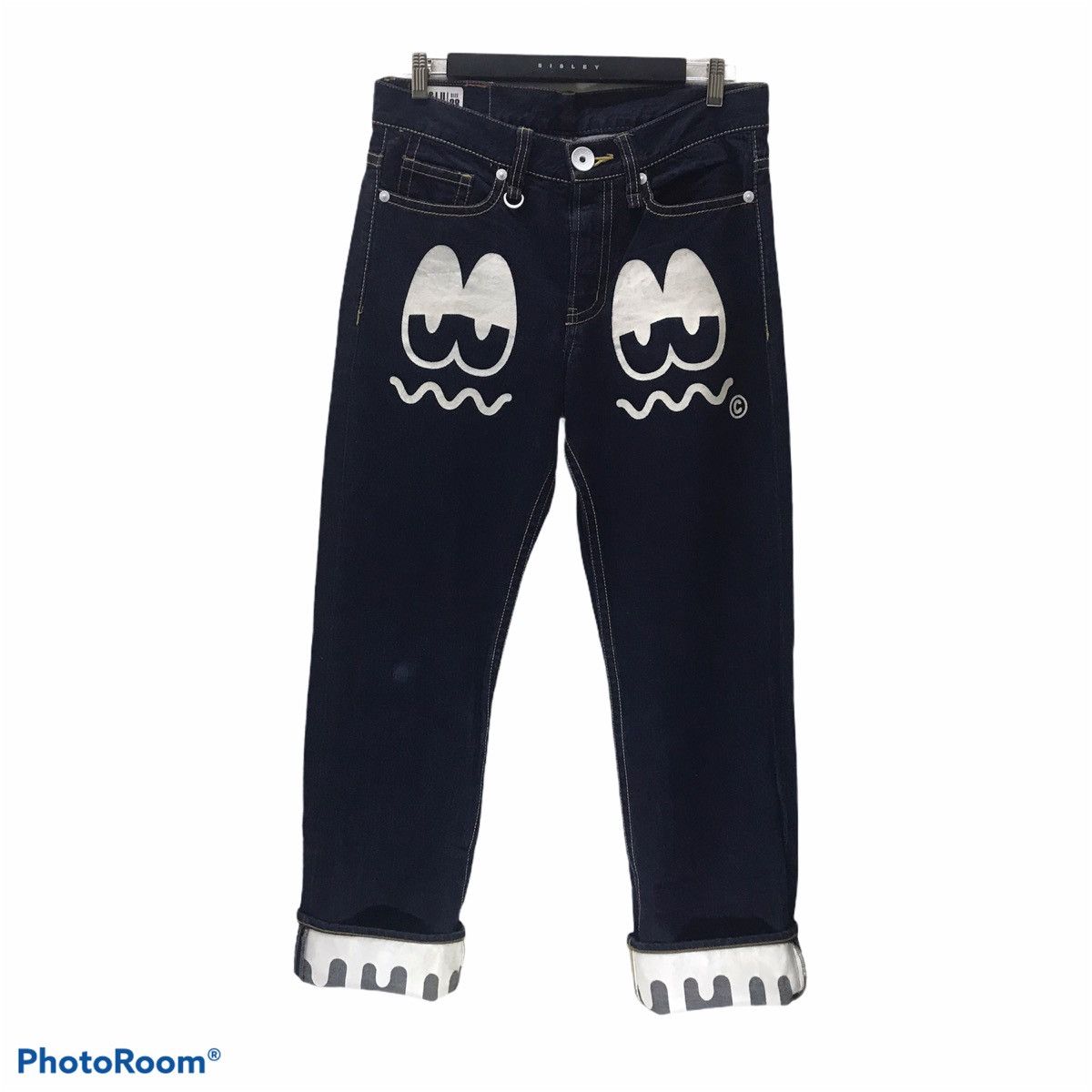 Japanese Brand Japanese Brand Co&Lu Sad Face Painter Denim Jeans Size US 32 / EU 48 - 1 Thumbnail
