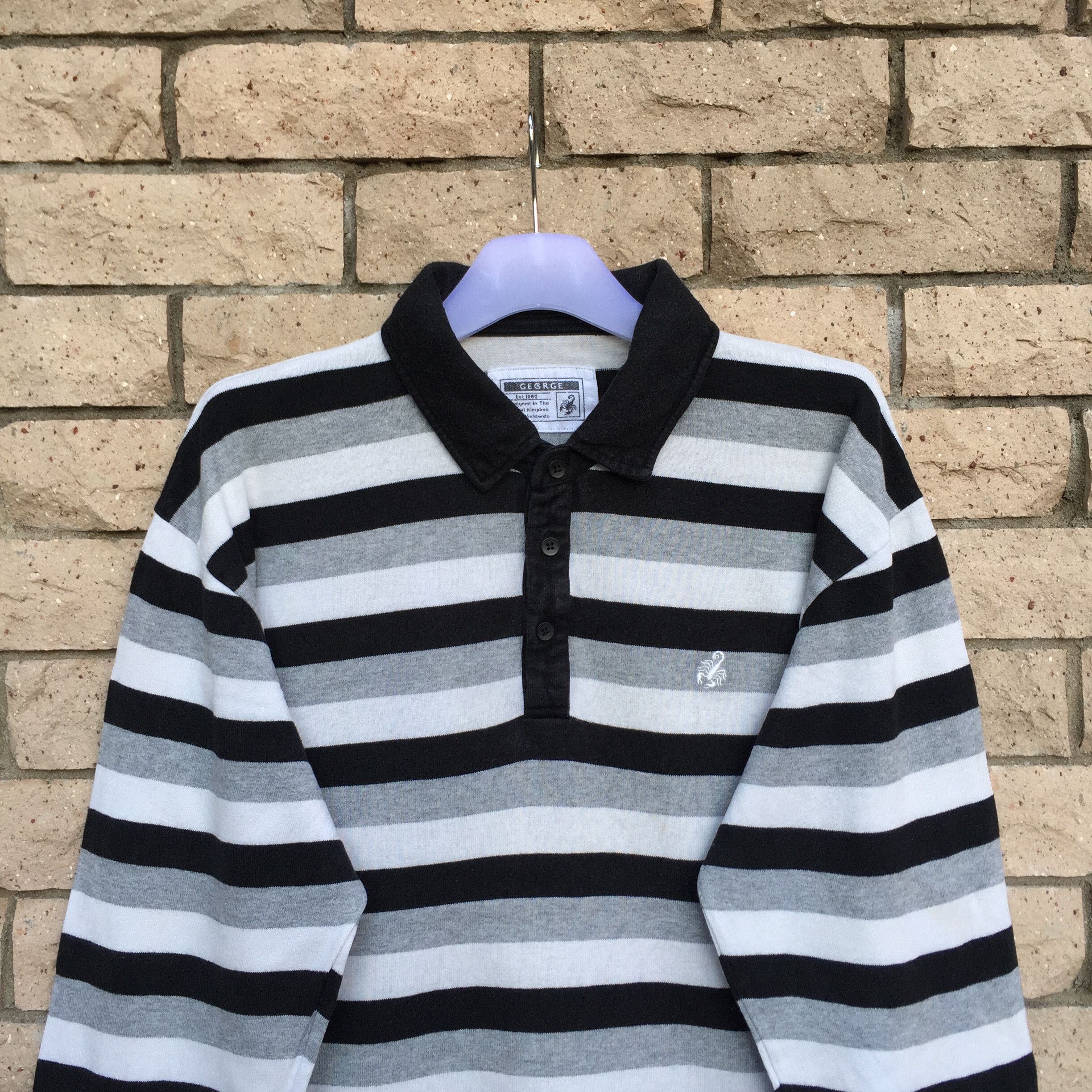 George GEORGE long sleeve polo shirt small logo Size US L / EU 52-54 / 3 - 2 Thumbnail