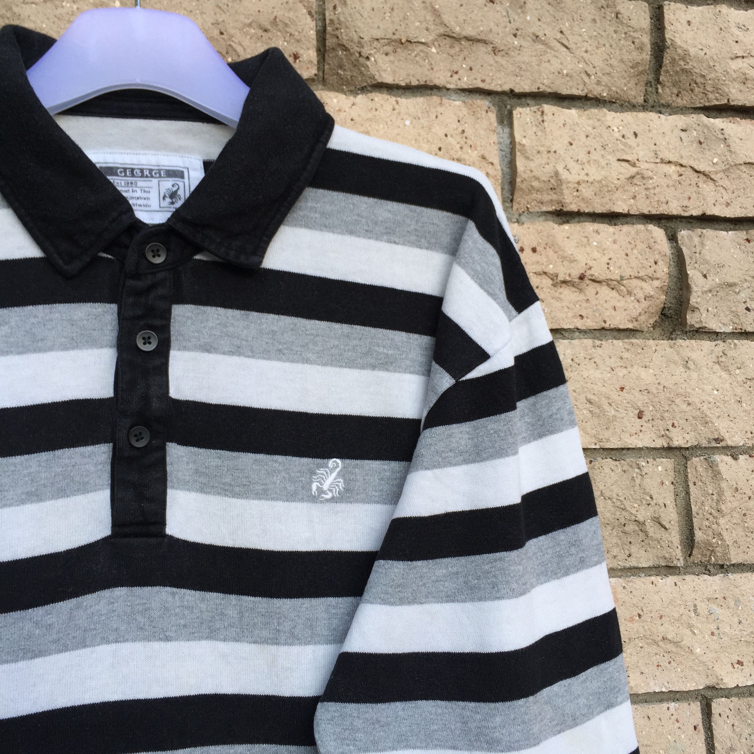 George GEORGE long sleeve polo shirt small logo Size US L / EU 52-54 / 3 - 3 Thumbnail