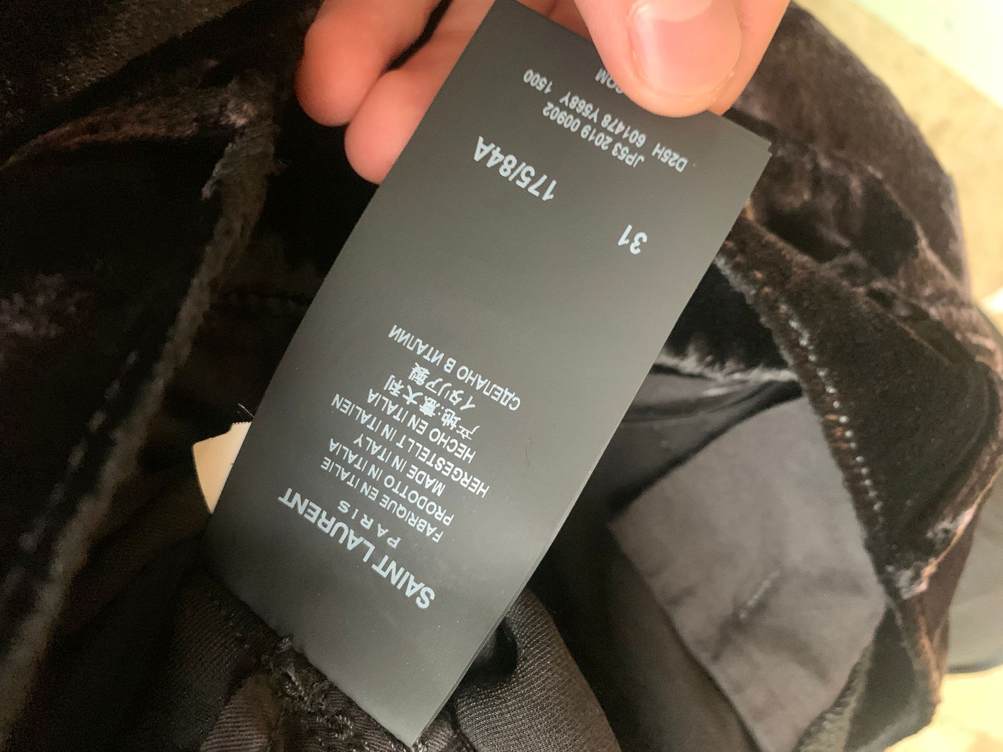 Saint Laurent Paris Velour Black Casual Pants Size US 31 - 20 Thumbnail
