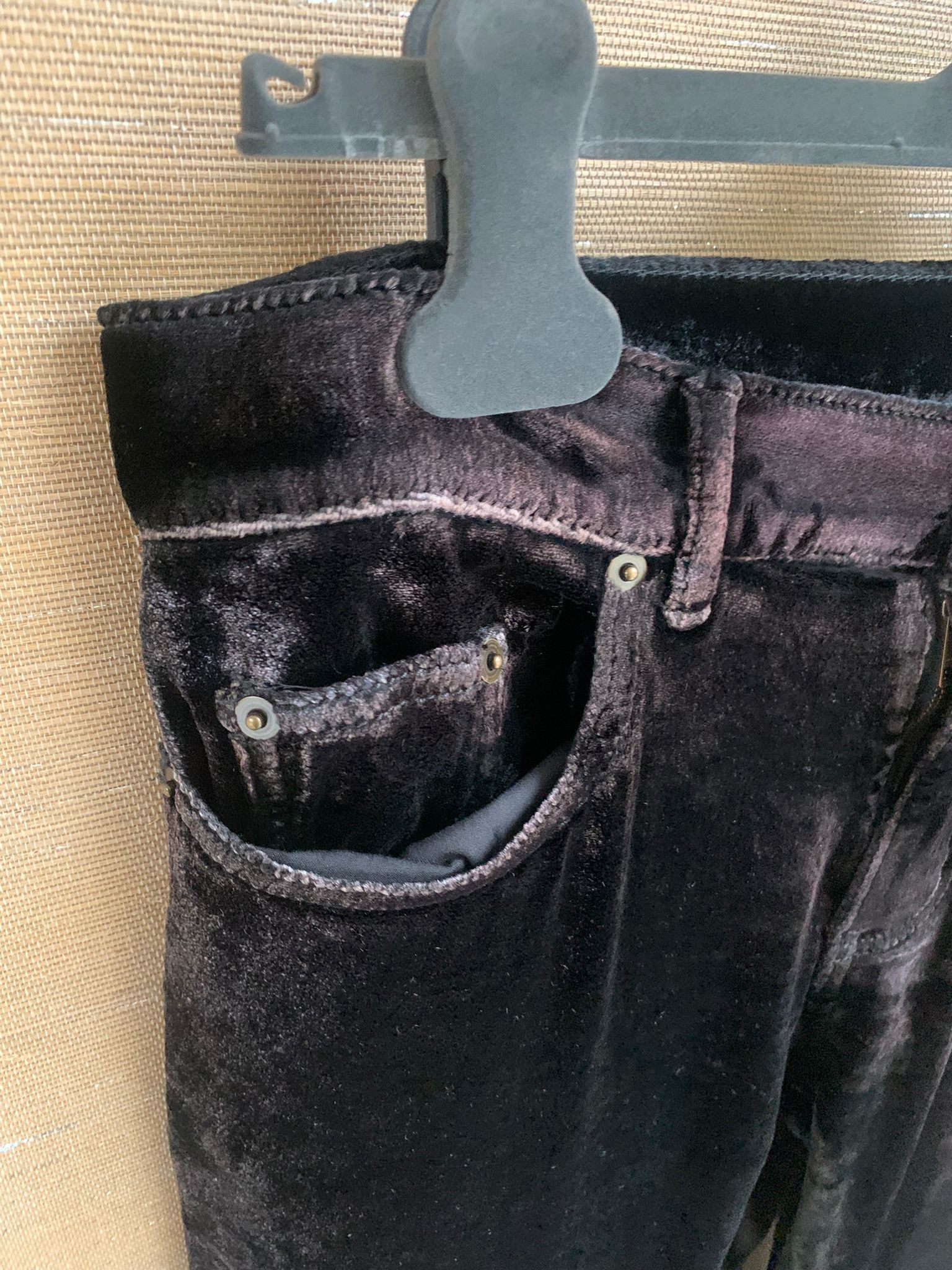 Saint Laurent Paris Velour Black Casual Pants Size US 31 - 8 Thumbnail