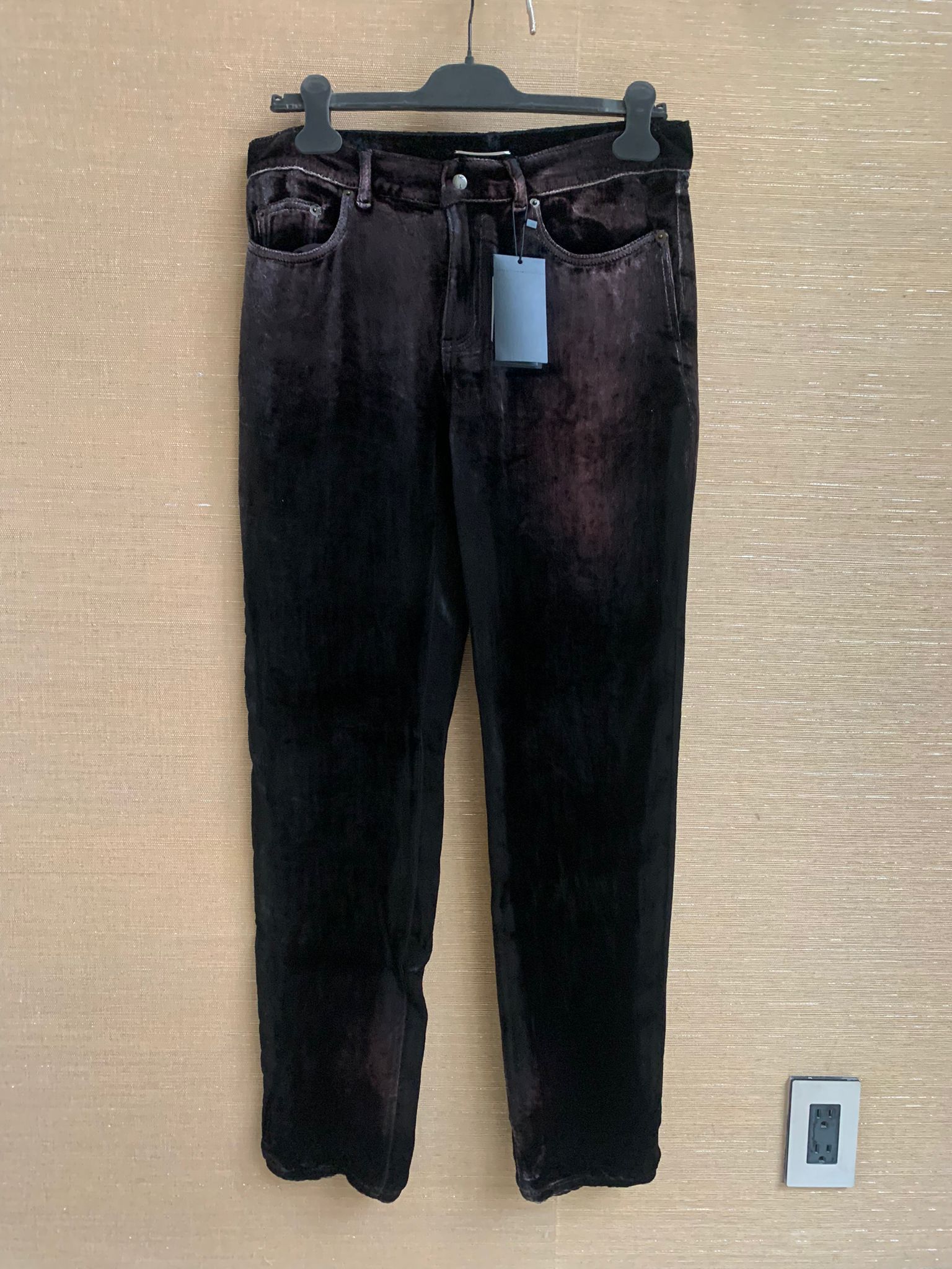 Saint Laurent Paris Velour Black Casual Pants Size US 31 - 2 Thumbnail