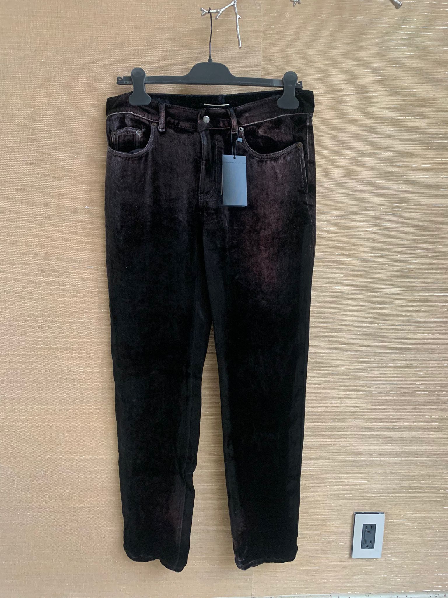 Saint Laurent Paris Velour Black Casual Pants Size US 31 - 3 Thumbnail