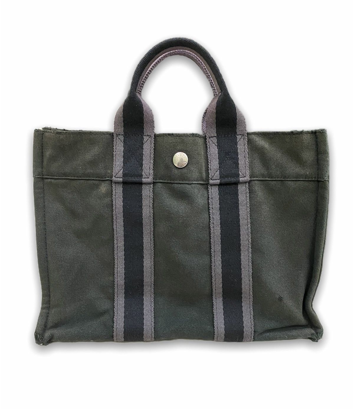 Hermes Vintage Hermes Made In France Canvas Small Tote Bag Size ONE SIZE - 2 Thumbnail
