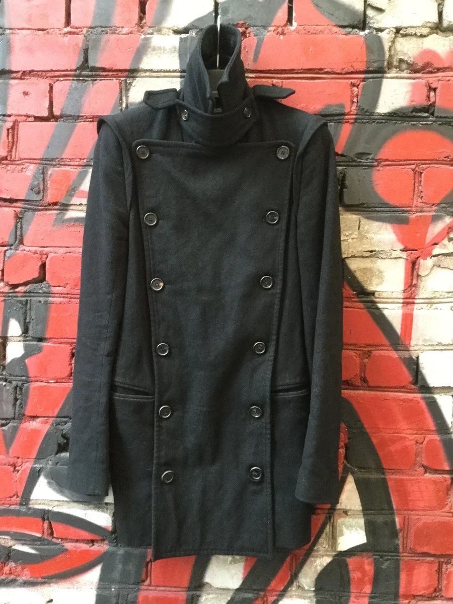 Ann Demeulemeester FW04 fleece, wool & metal heavy coat Size S / US 4 / IT 40 - 1 Thumbnail