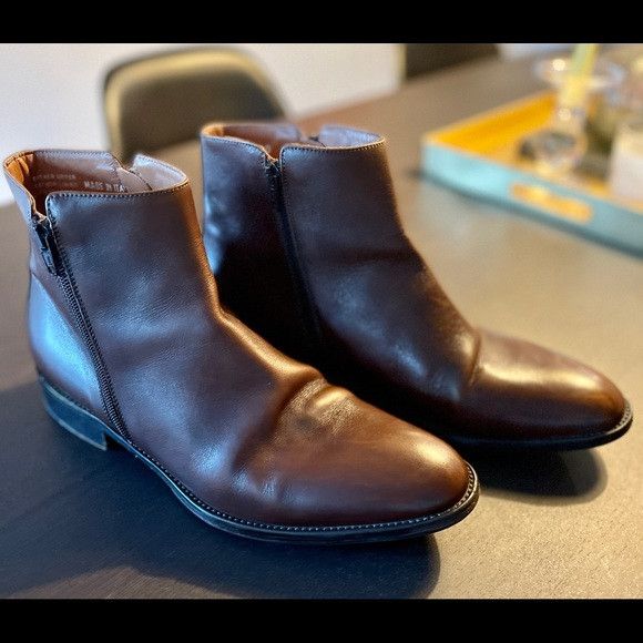 image of Italian Designers x Our Legacy $450 Brown Side-Zip Chelsea Boots/shoes - 10-10.5, Men's