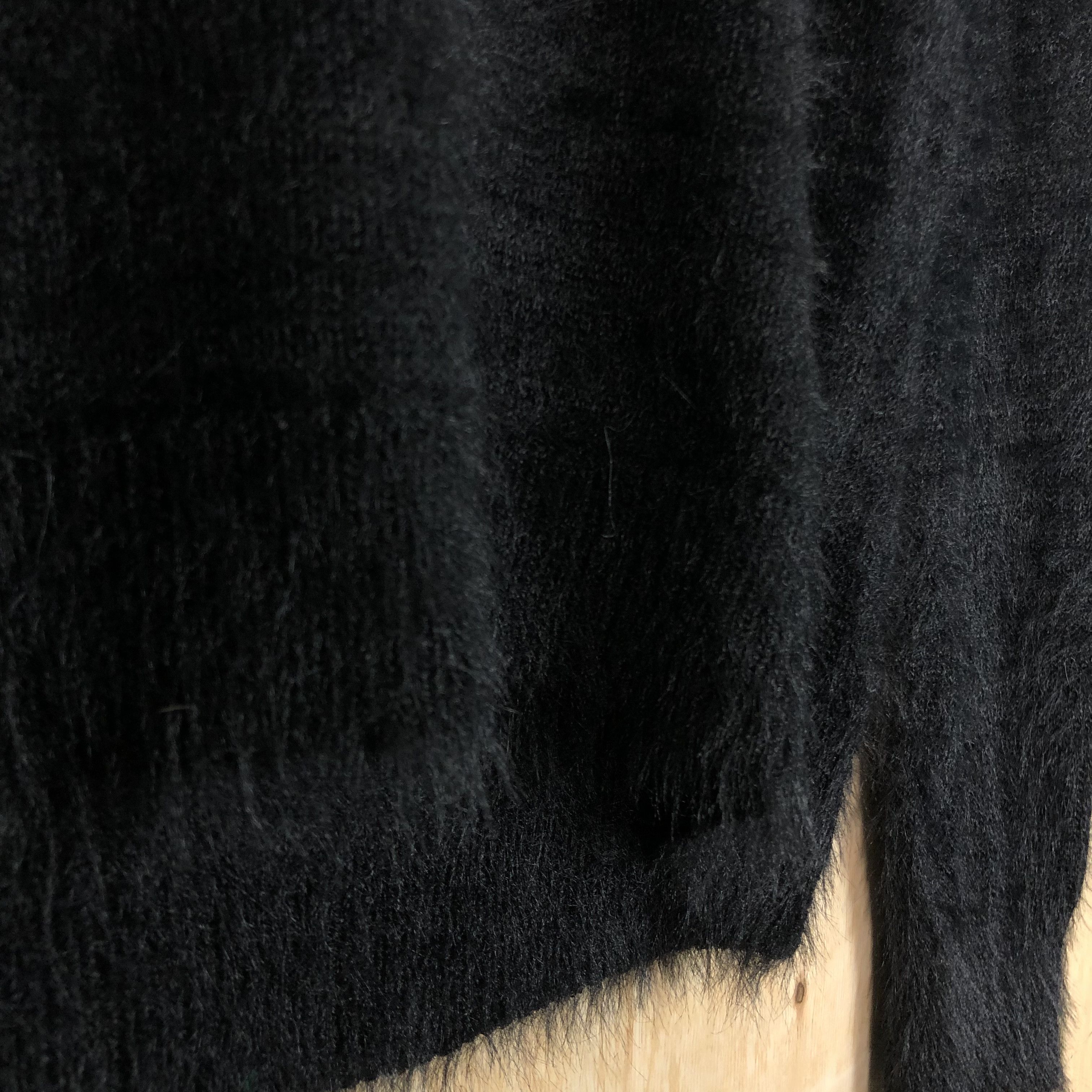 Aran Isles Knitwear × Homespun Knitwear DLL Marble Waltz Mohair fur Black shaggy Knitwear # c023 Size M / US 6-8 / IT 42-44 - 5 Thumbnail
