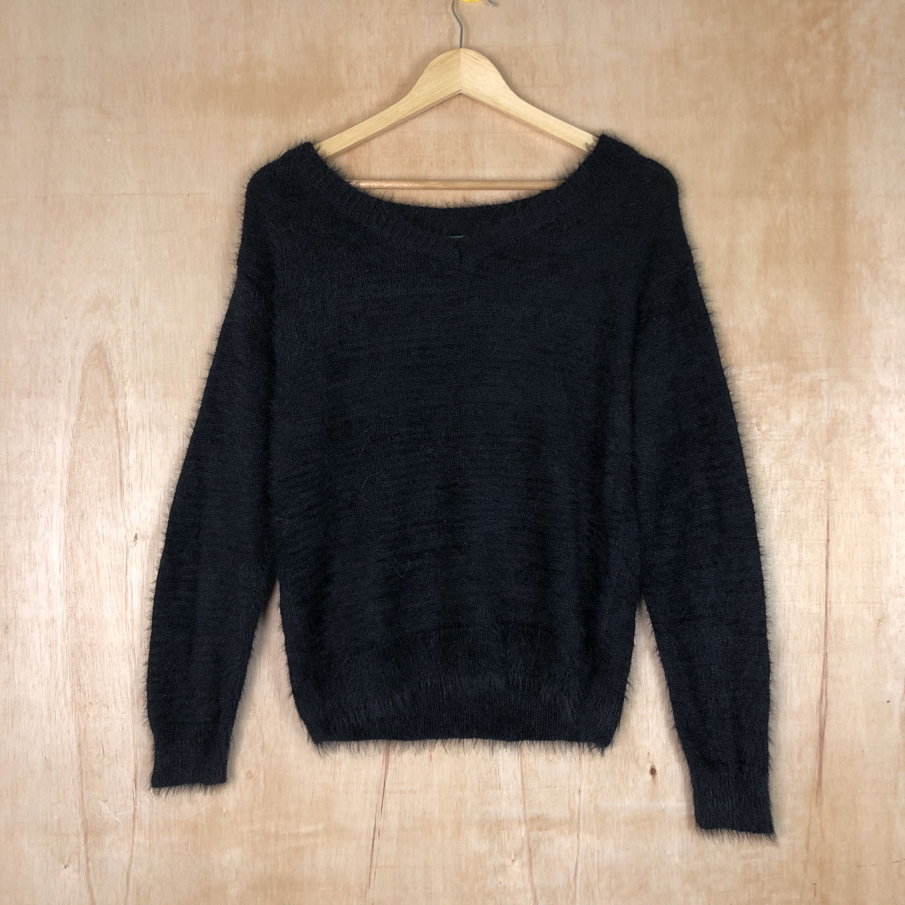 DLL Marble Waltz Mohair fur Black shaggy Knitwear # c023