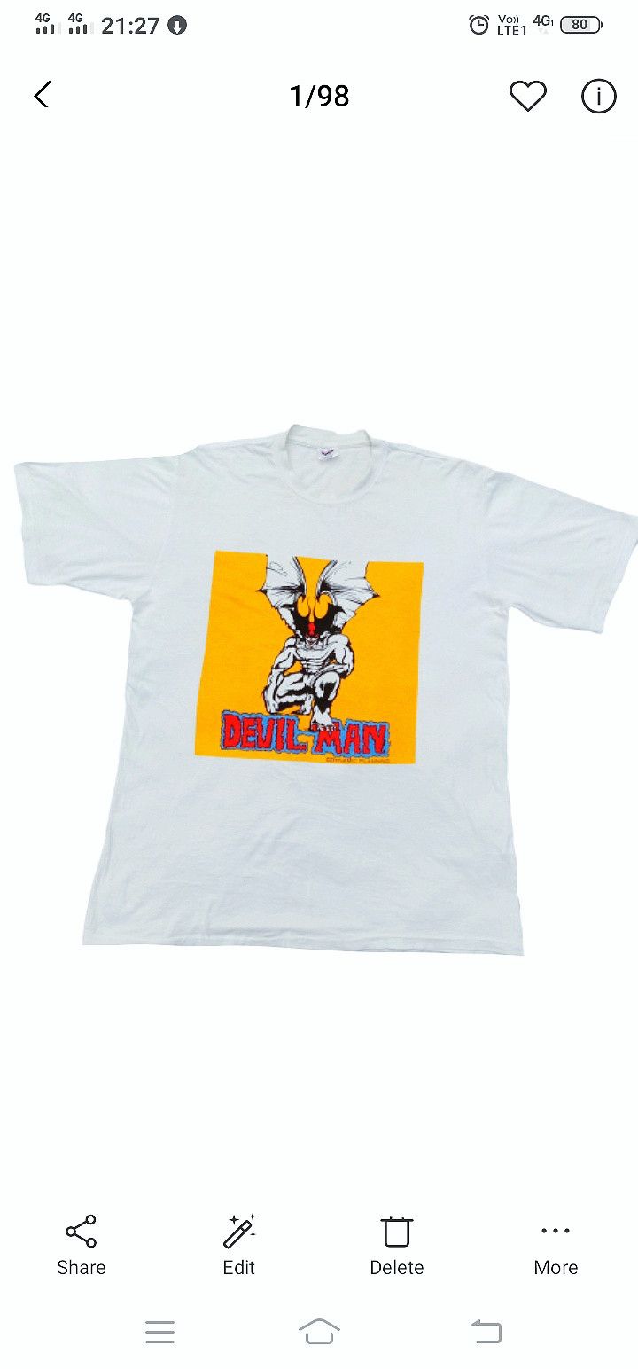 Vintage DevilMan Vintage 90s Japanese Anime Size US L / EU 52-54 / 3 - 1 Thumbnail