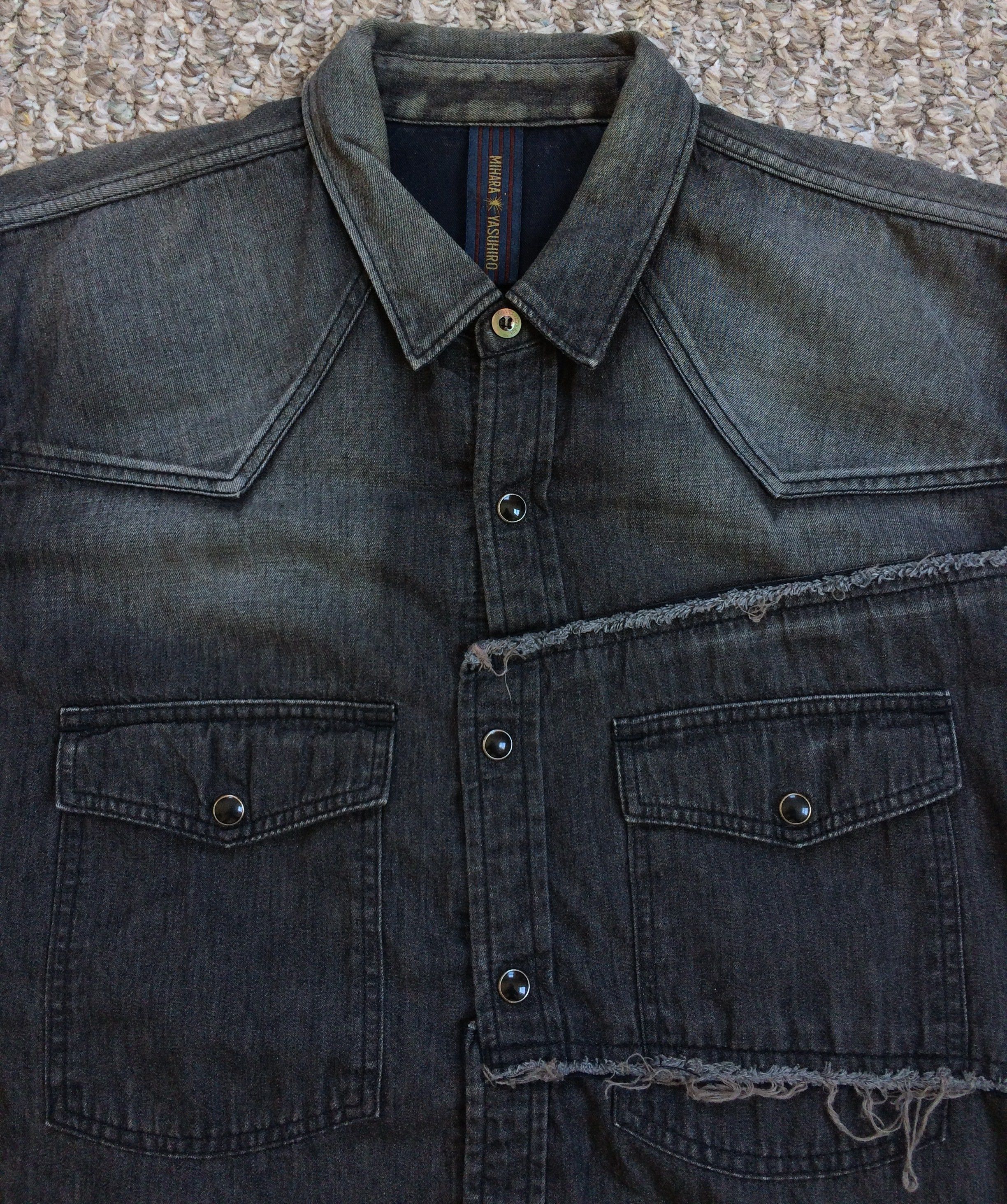 Miharayasuhiro Mihara Yasuhiro Sample Reconstructed Denim Shirt 