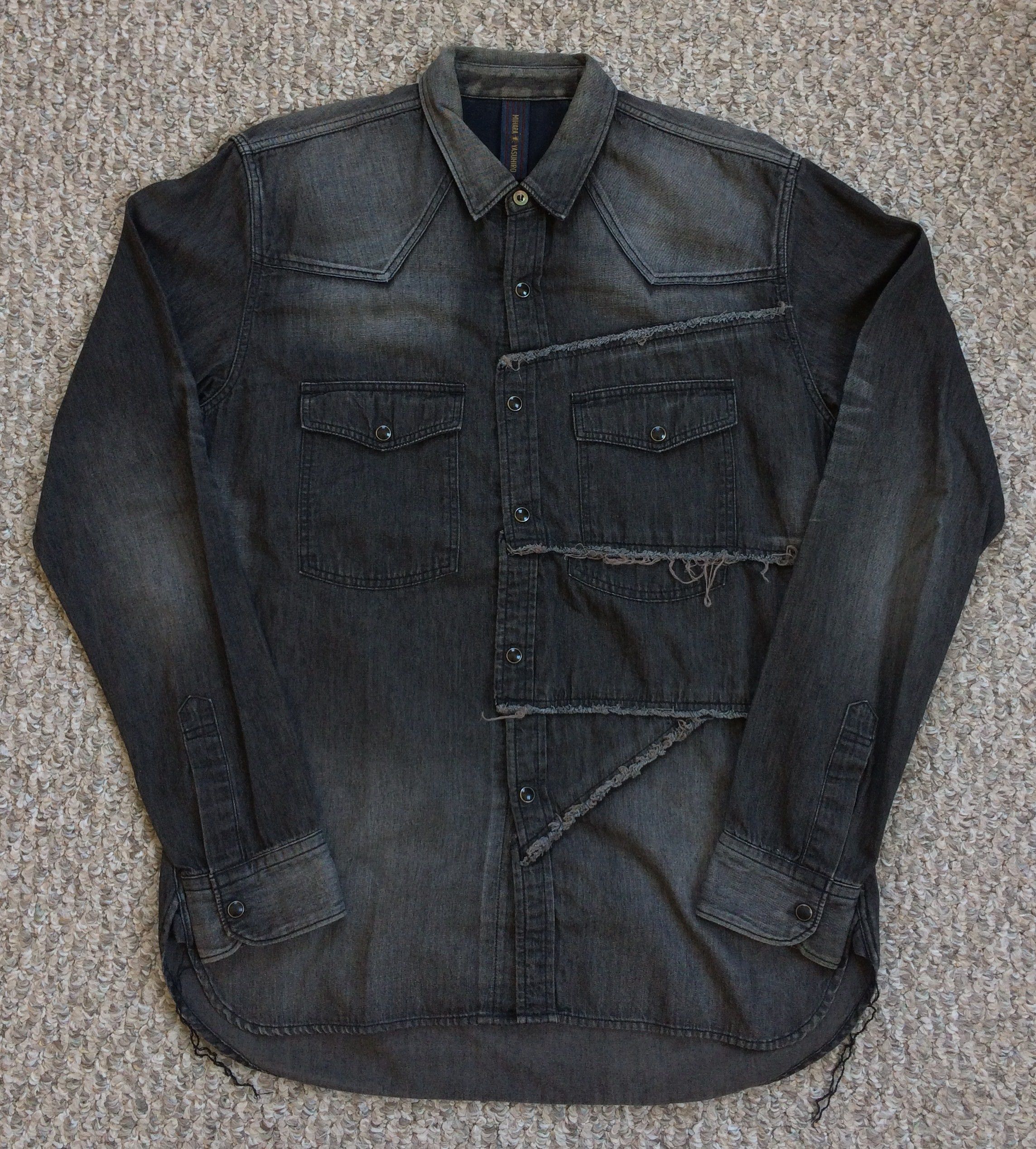Miharayasuhiro Mihara Yasuhiro Sample Reconstructed Denim Shirt 